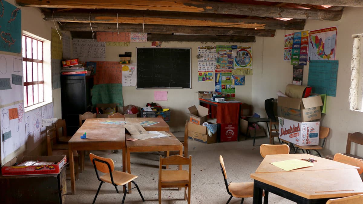 A school funded by the Tarahumara Relief Fund educates about a dozen children in the area.