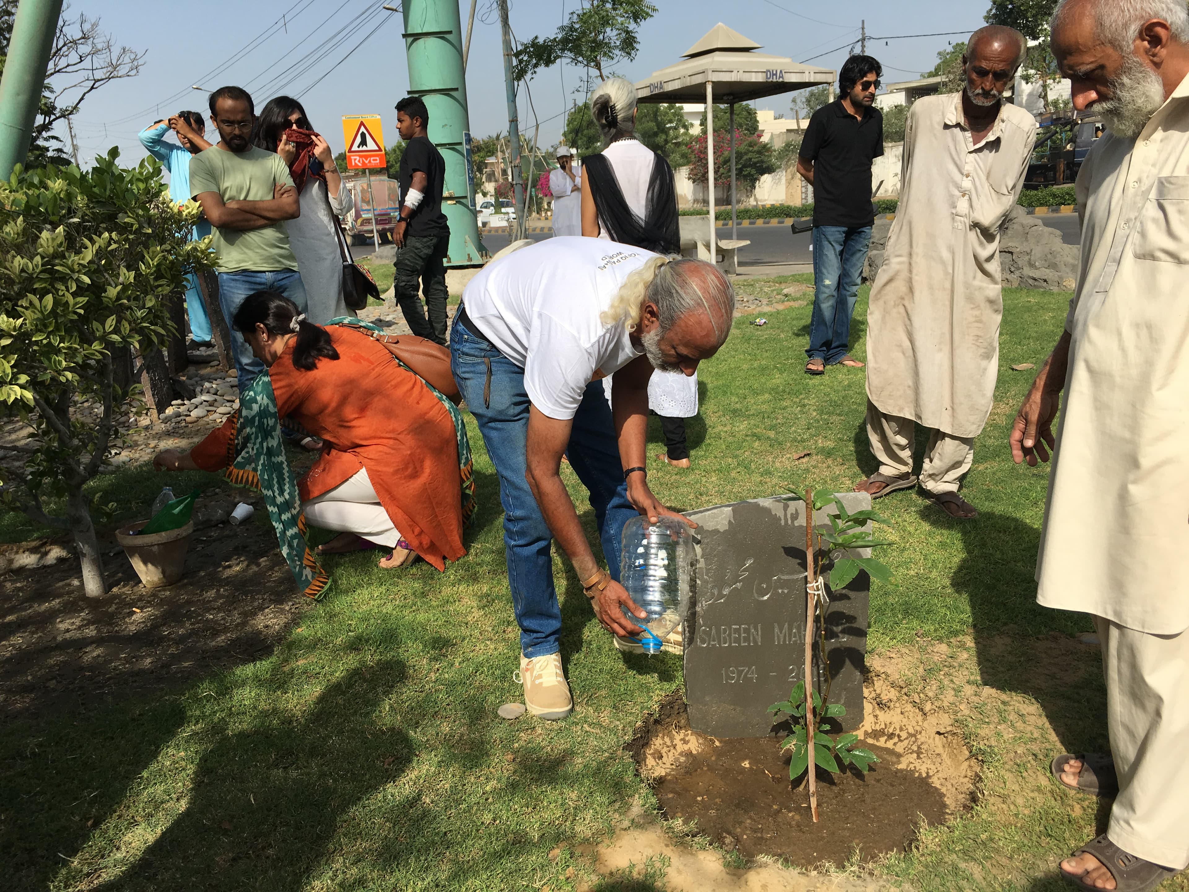The memorial to Sabeen