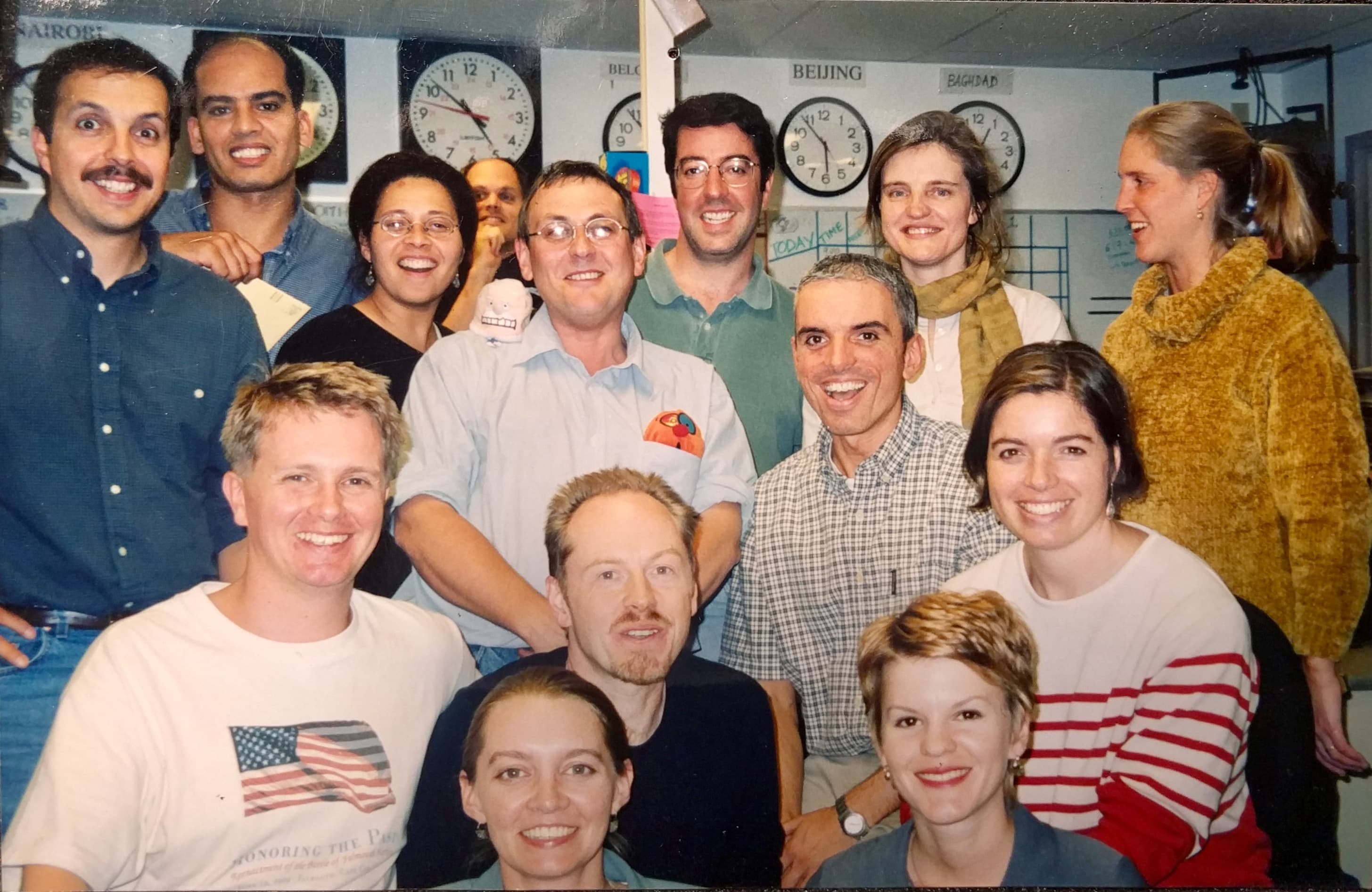 The World early team in the newsroom