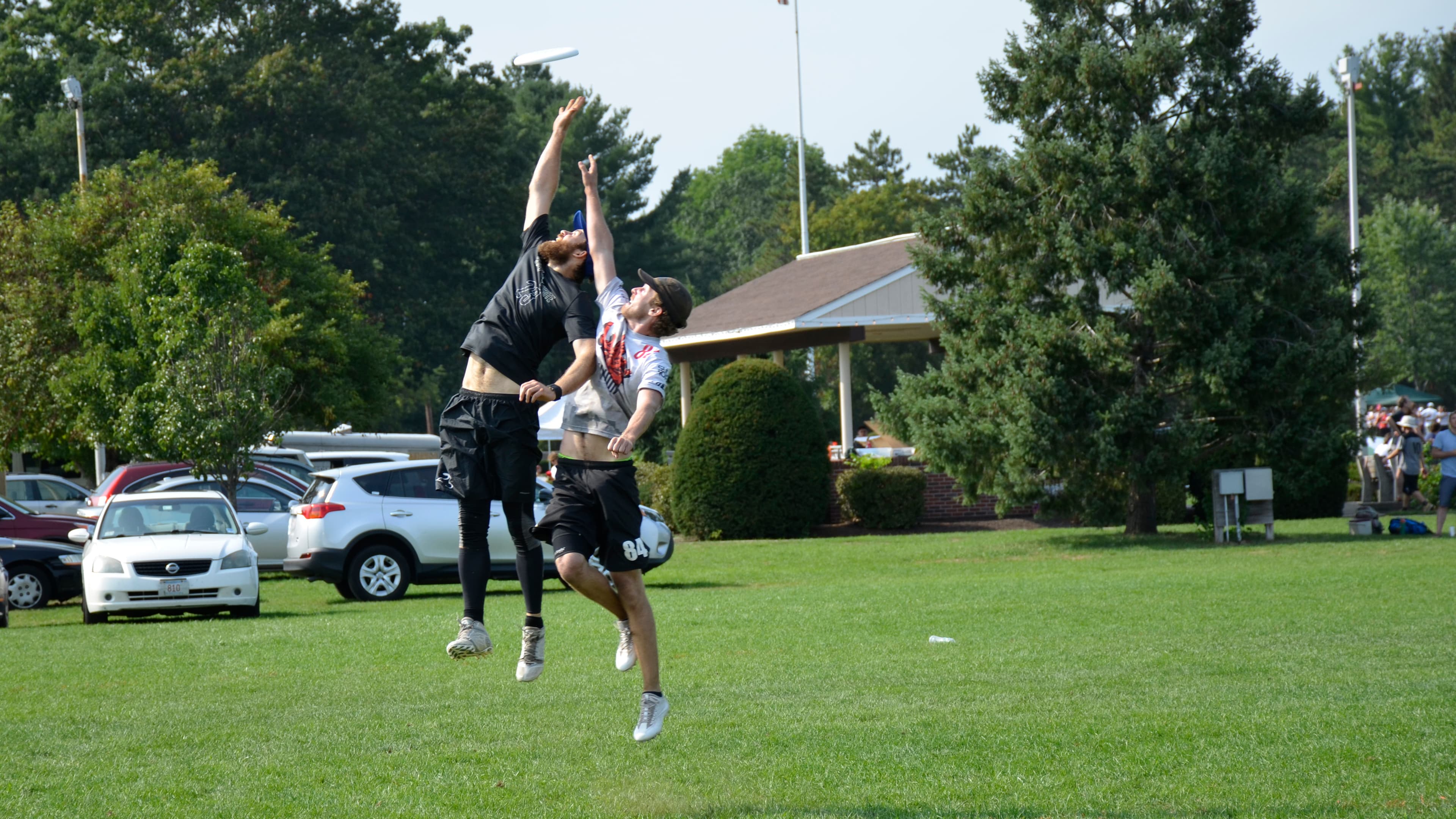 Players time their leaps.
