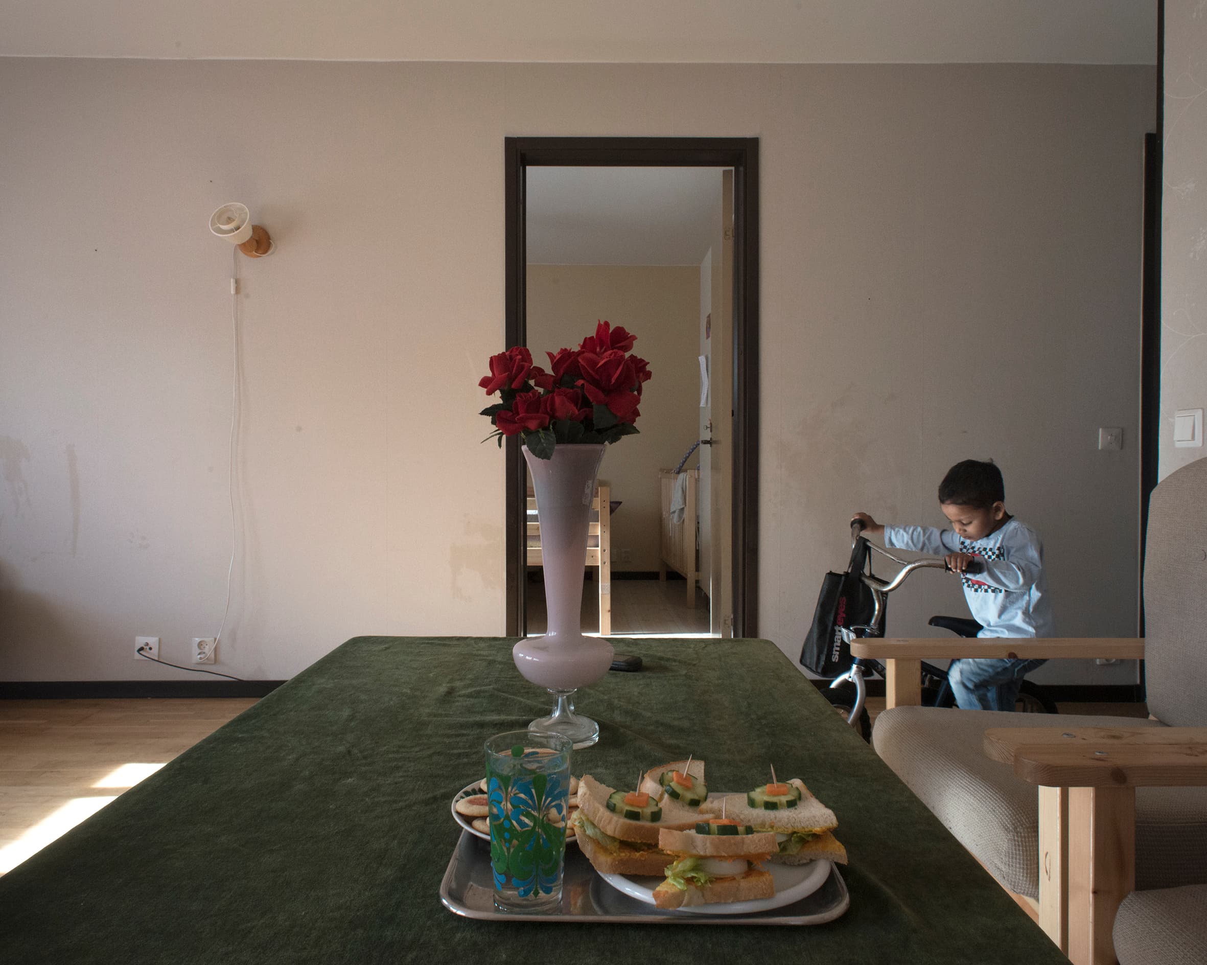 Shakeel 2 rides into the family’s living room in government provided housing for asylum seekers.