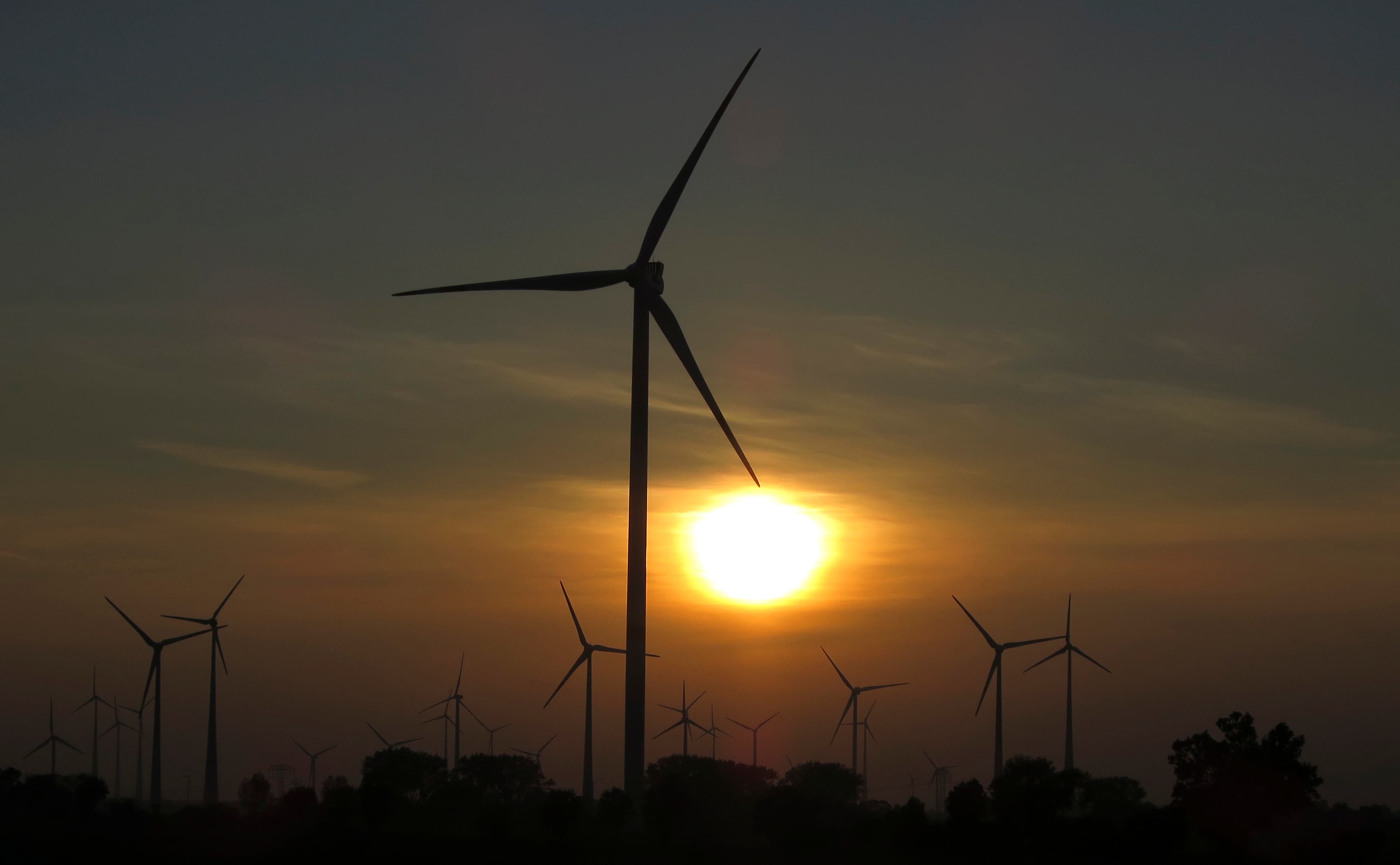 A surge in wind turbines like these have helped Germany generate more than 25% of its electricity from renewable sources. Since Germany's electricity system is interconnected with most of the rest of western Europe, the overall percentage of this kind of