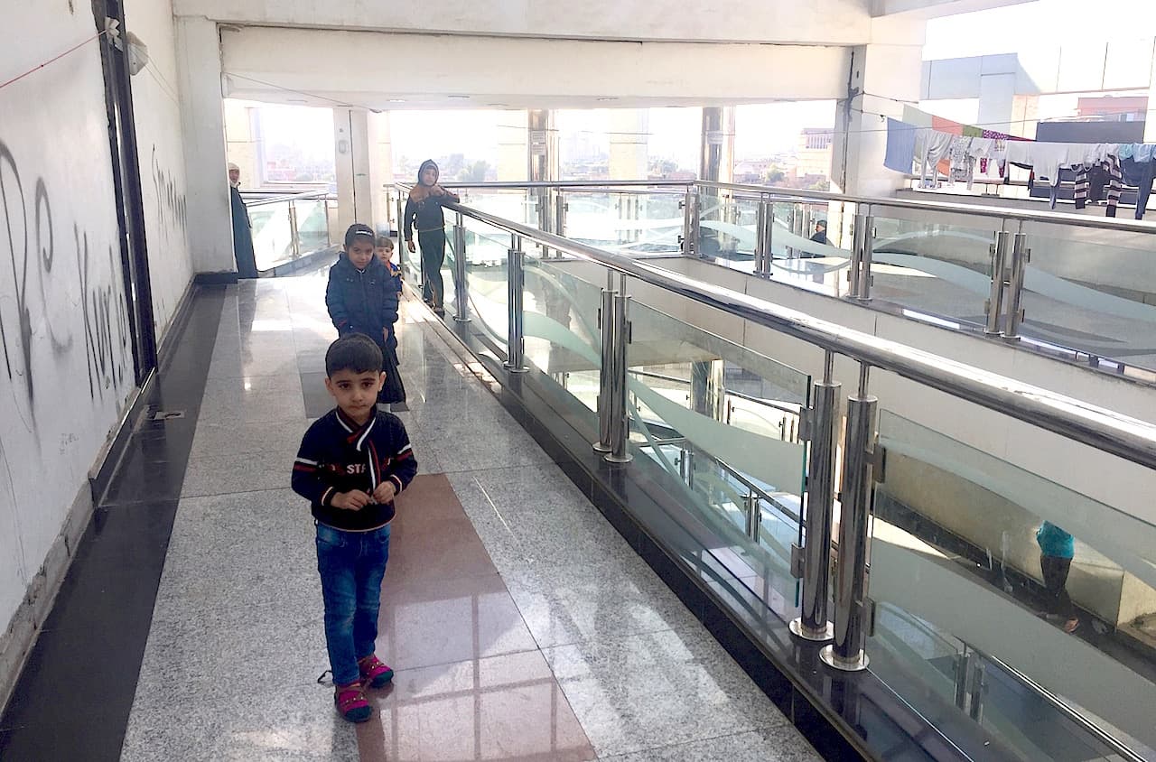 Erbil mall Christian refugees