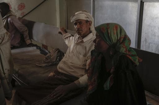 Patients await treatment at a dialysis center in Hudeidah. They could be waiting for days or even weeks. The center lacks electricity and faces other problems as a result of the war. With each day, the toxins in their bodies grow. They are slowly dying.