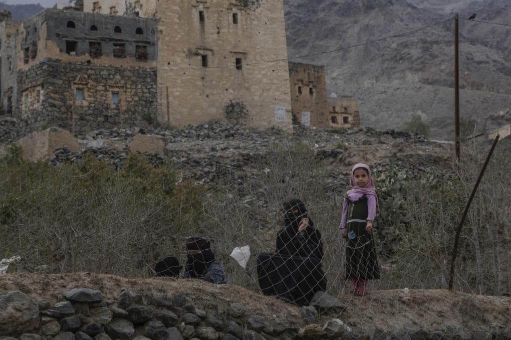 A family living next door to the MSF hospital that was destroyed in Haydan. Their home was also bombed and is now in ruins. 