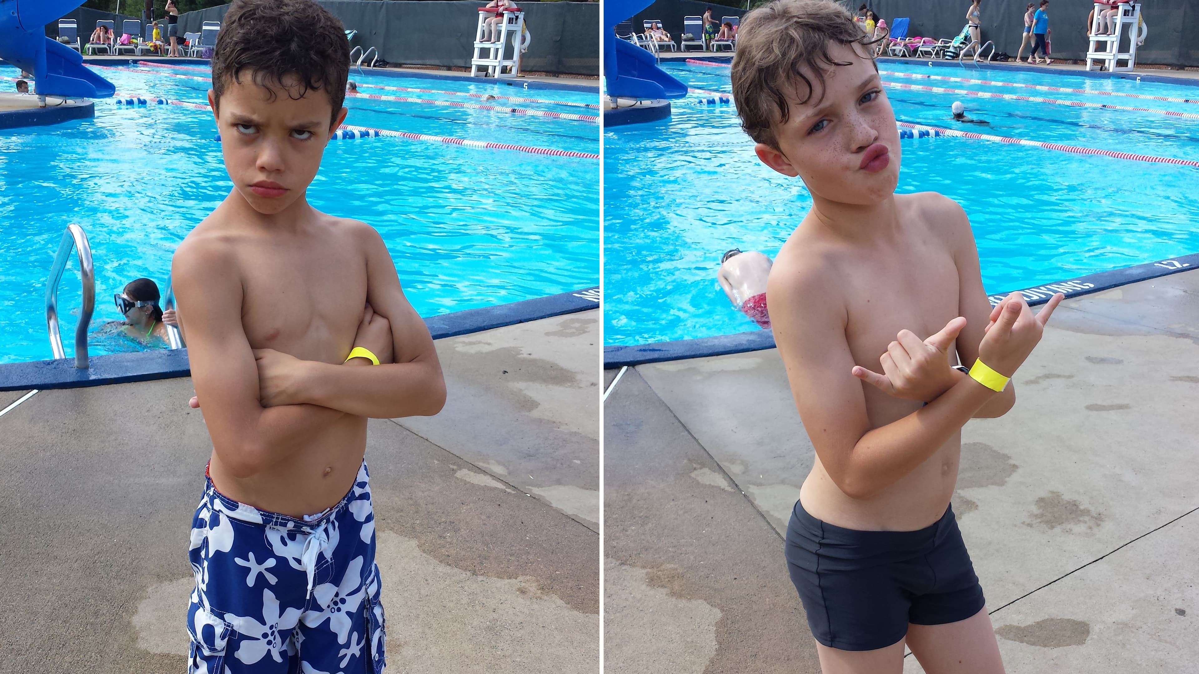 Approved and not approved swimwear in France.