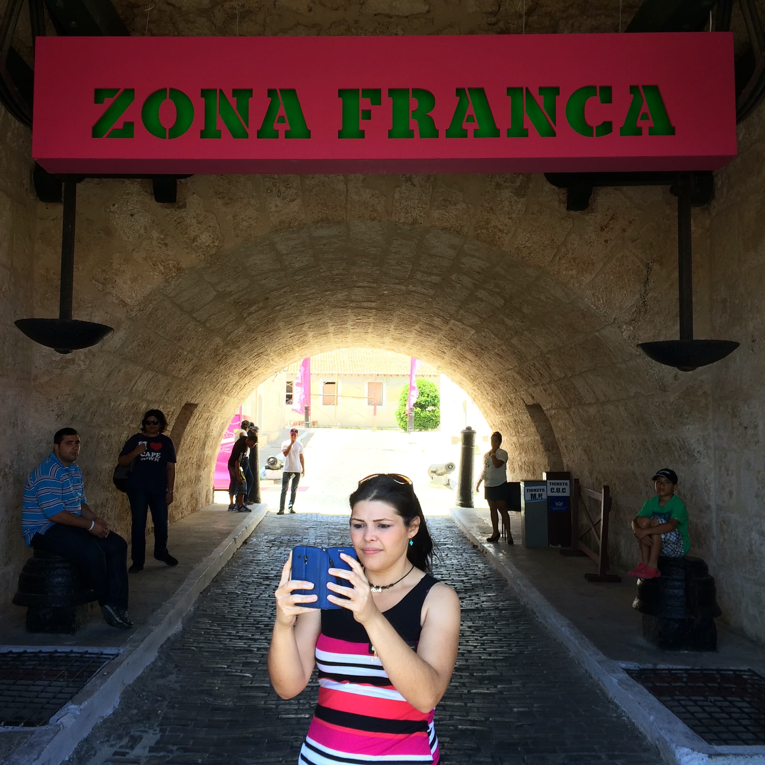 Havana's 18th-century fortress La Cabaña is one of the many spectacular venues for the Havana Biennial. Called Zona Franca, the art exhibition has turned dozens upon dozens of fortress rooms into innovative galleries all month long.