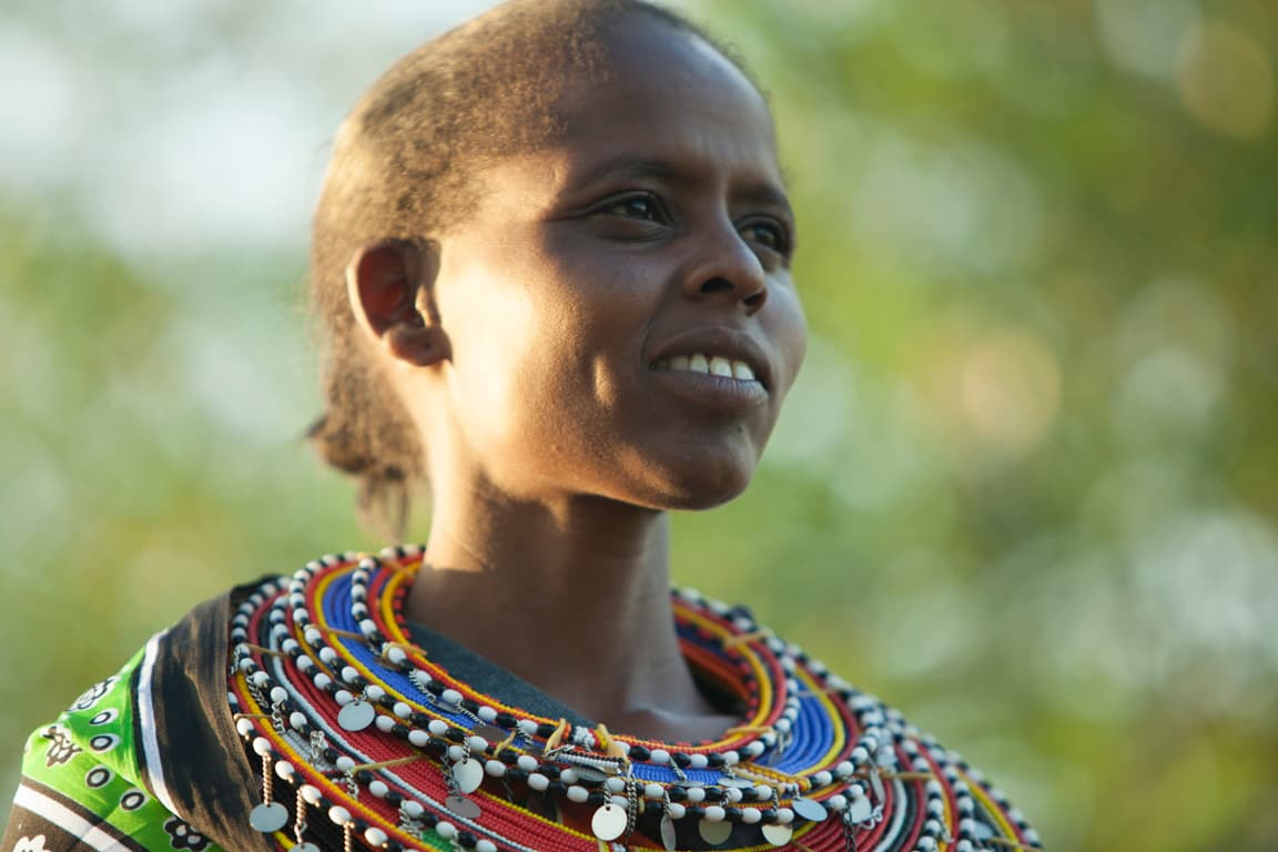 Maasai woman ath the Twala Cultural Manyatta in Laikipia, Kenya