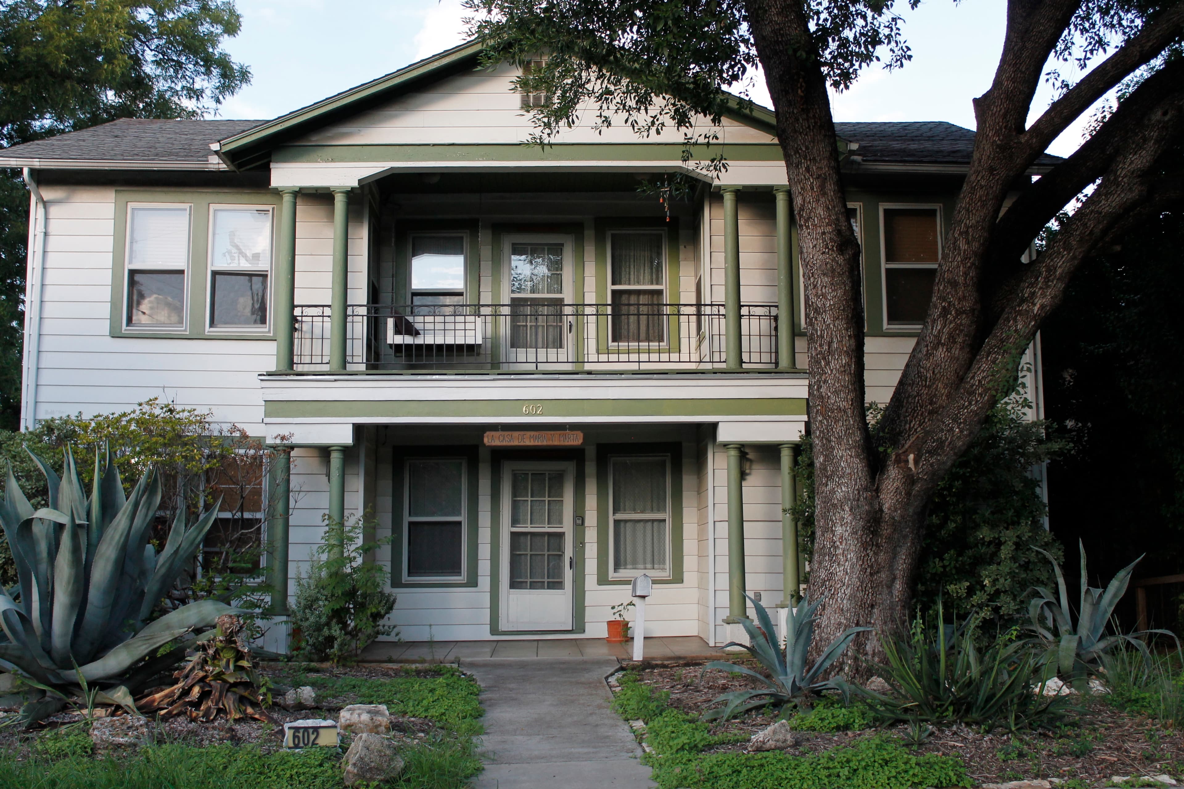 Front of two story home