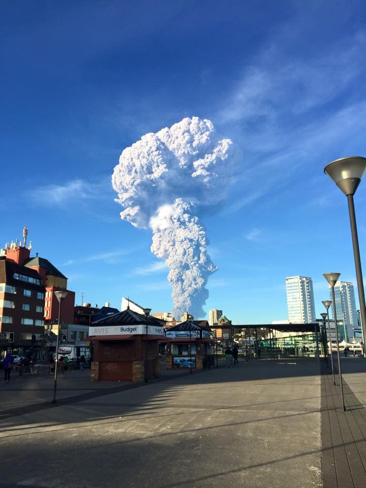 Calbuco erupting