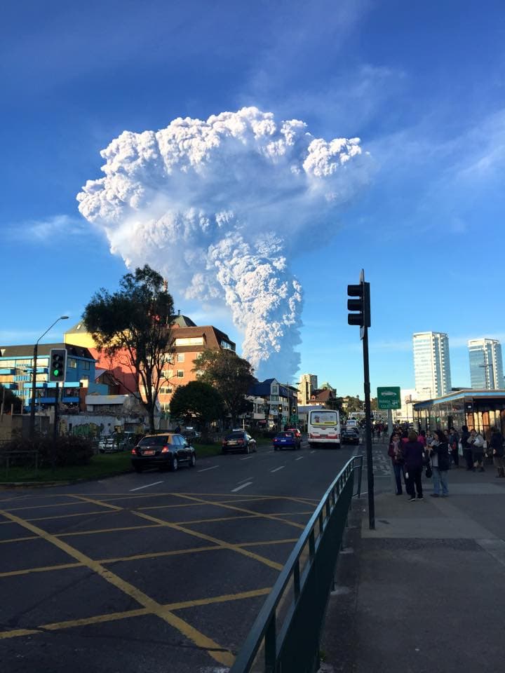Calbuco errupting