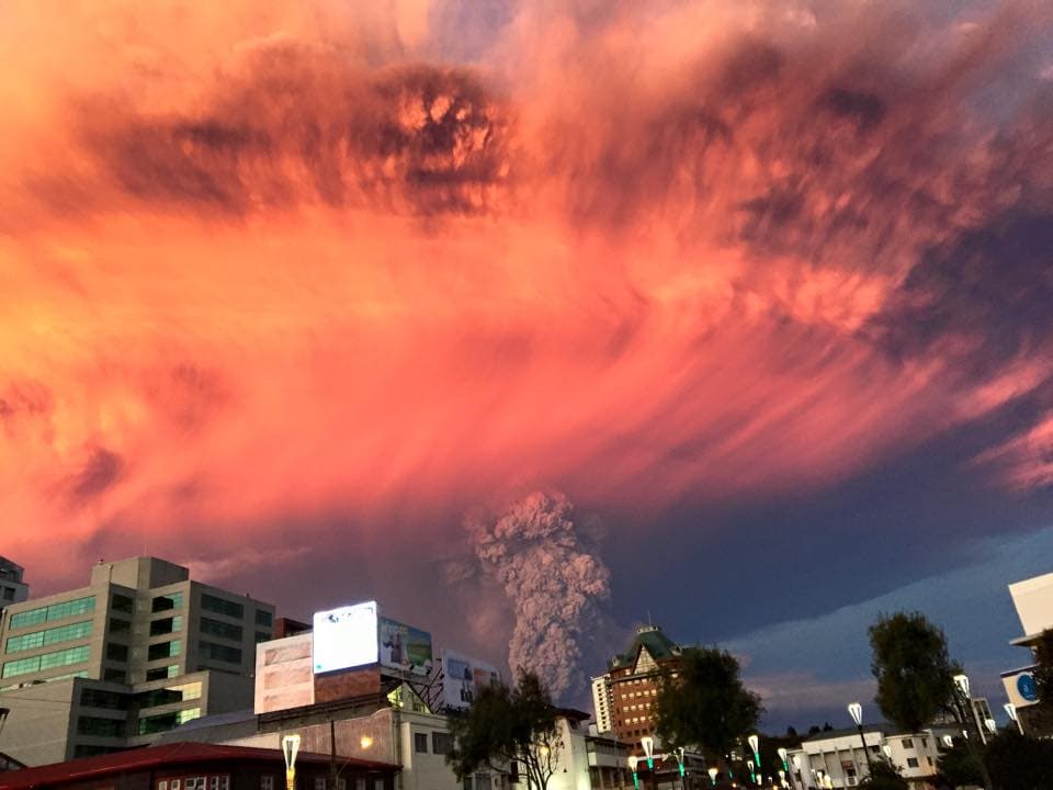 Calbuco's skies