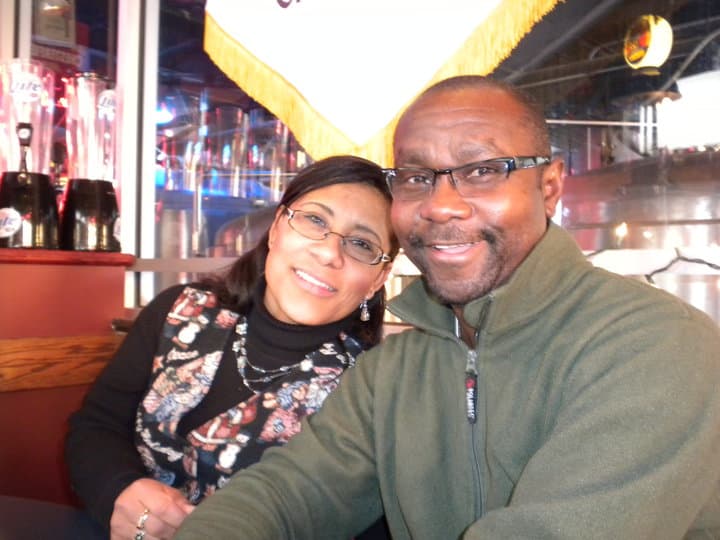 Maddie on left leans on Wilmot