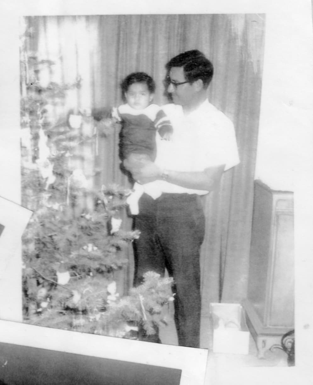 Miguel Morales and his father.