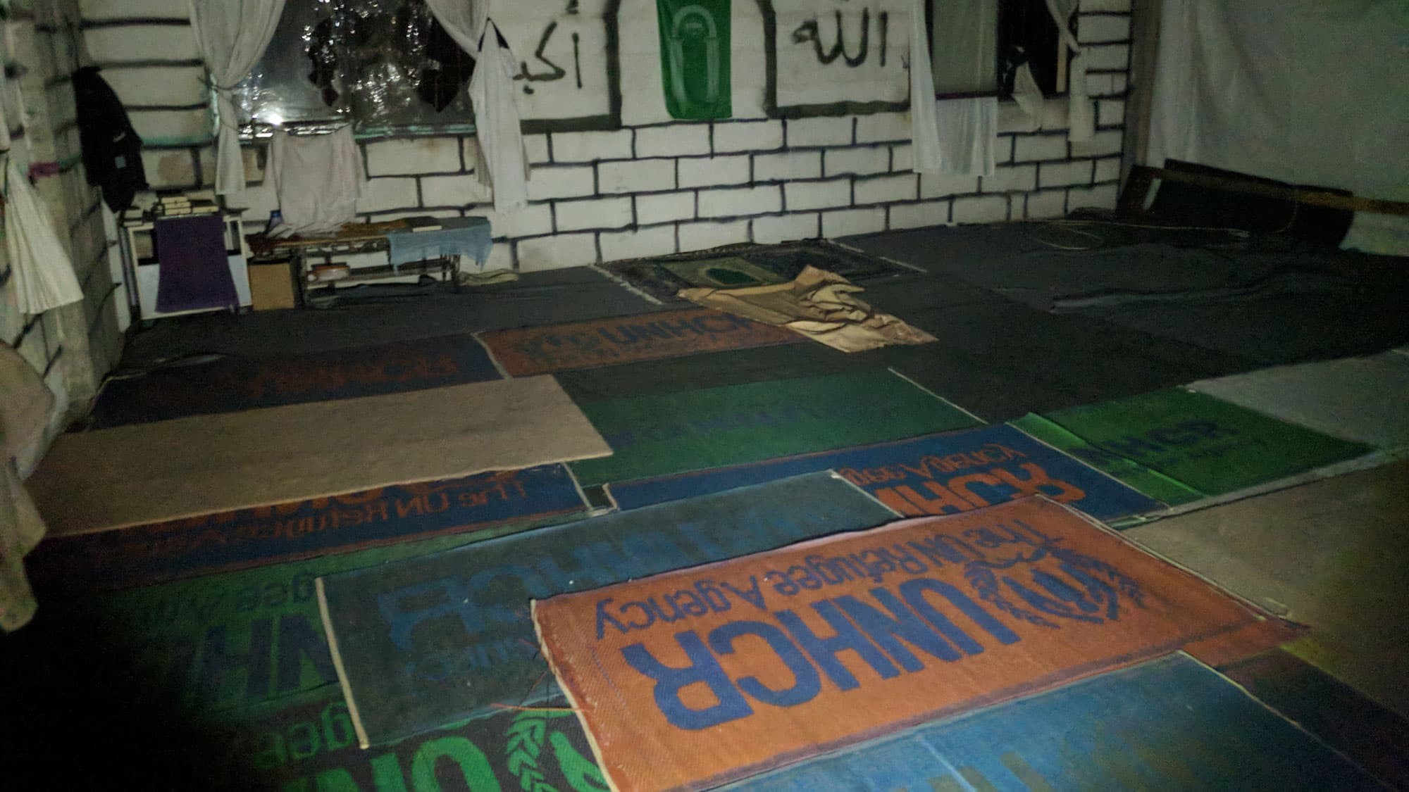 In one of the side rooms they have built a mosque, where they all pray together.