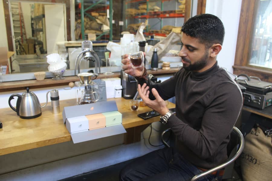 Mokhtar Alkhanshali in his Oakland office