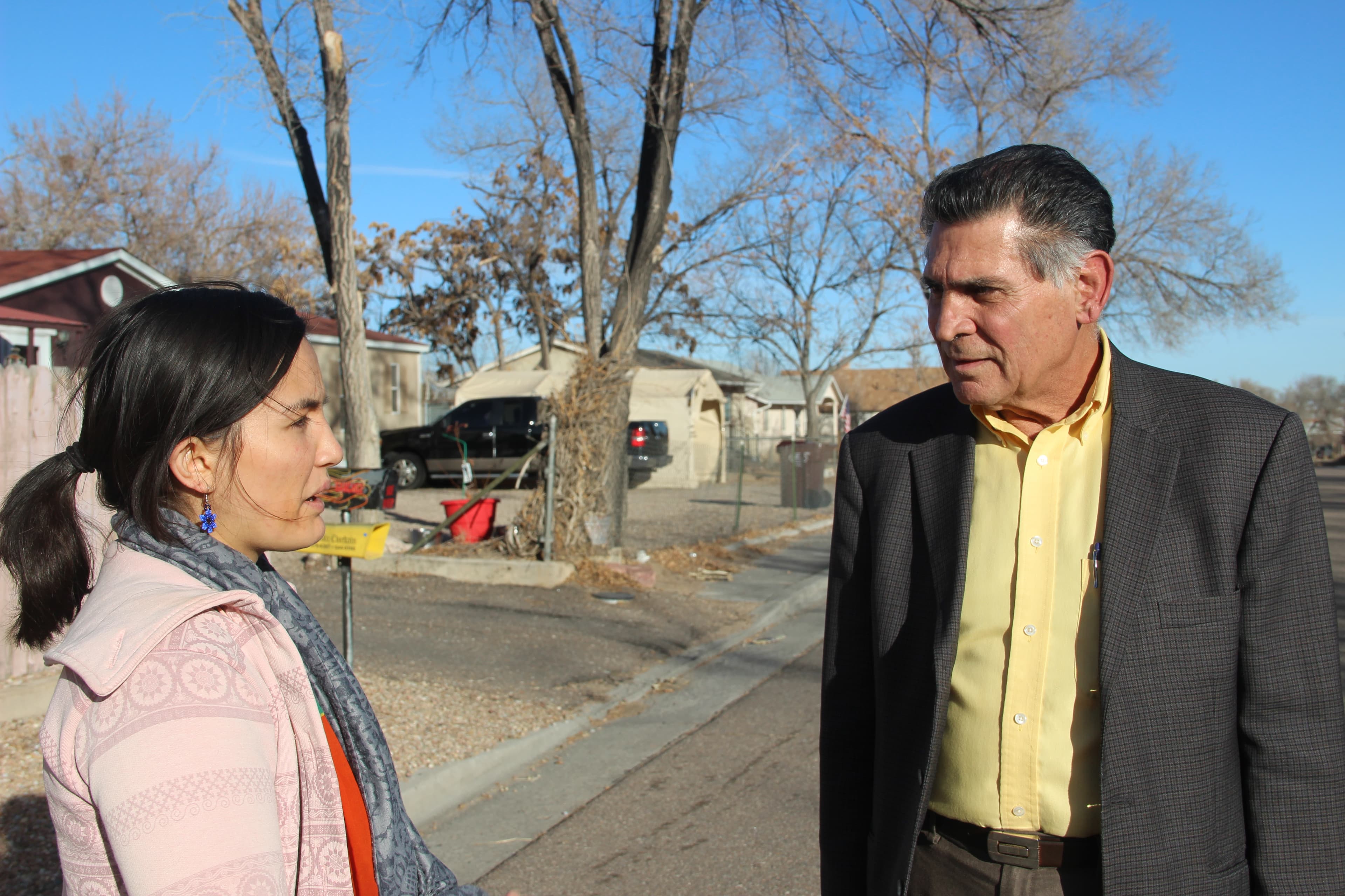 Meral Cooper with the Sierra Club and Pueblo City Councilmember Larry Atencio. Grassroots activists, local politicians and the Sierra Club have joined forces to fight what Atencio calls “exorbitant” electricity rates.