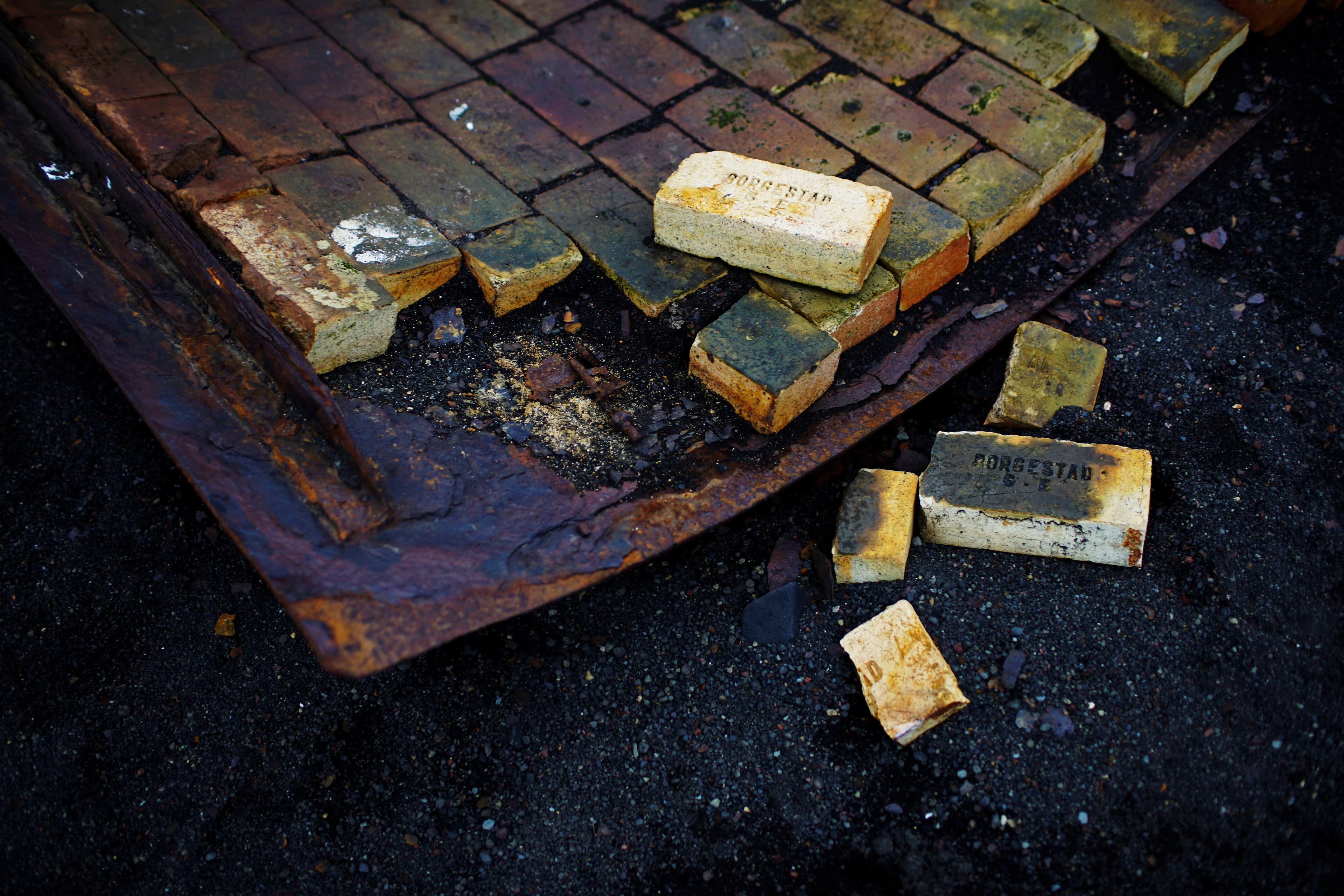 Remnants of an old whaling factory are seen on Deception Island, which is the caldera of an active volcano