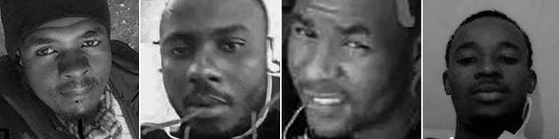 Aladji Abdoulaye Diallo, 27 (from left); Mamadou Aliou 