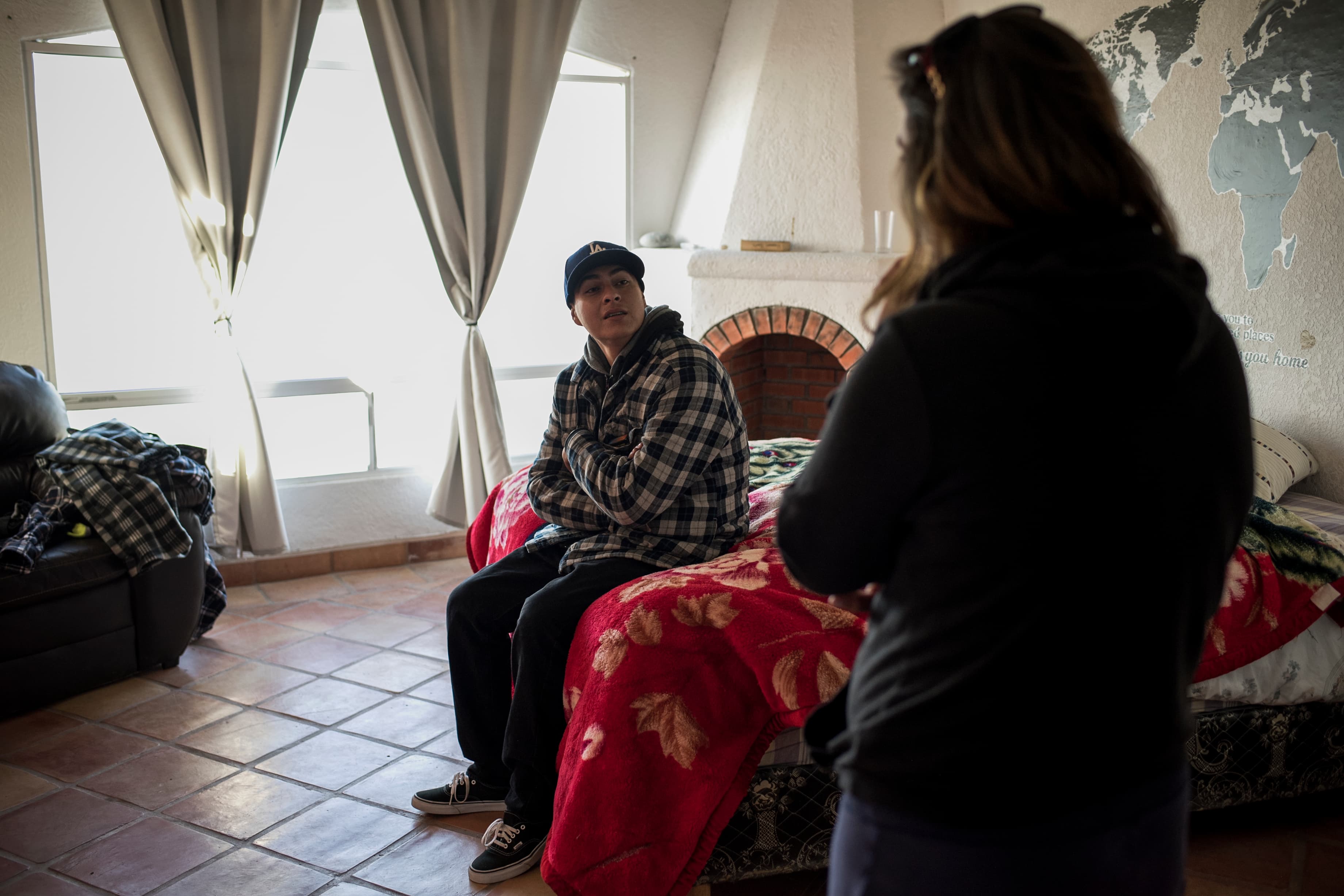 A staff member at The Ibogaine Institute talks to Andrew Ortega