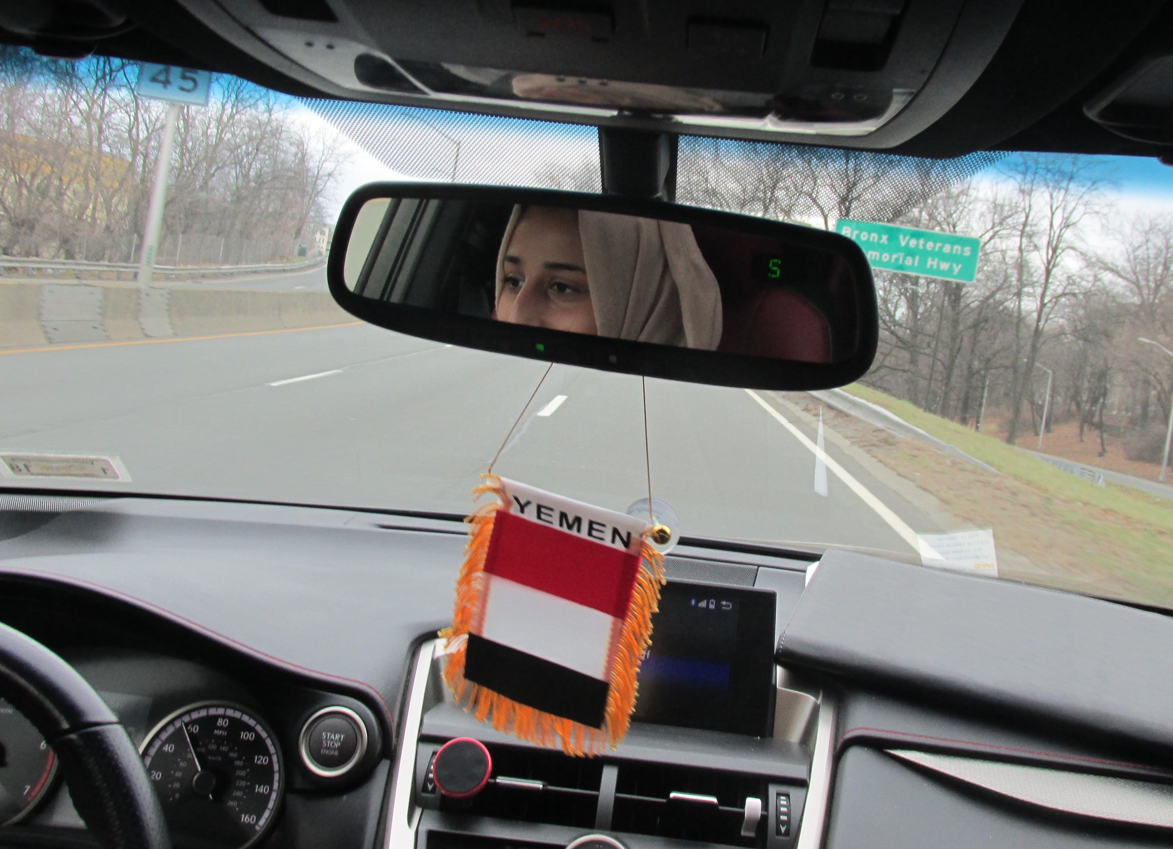 Summer Nasser driving in New York.