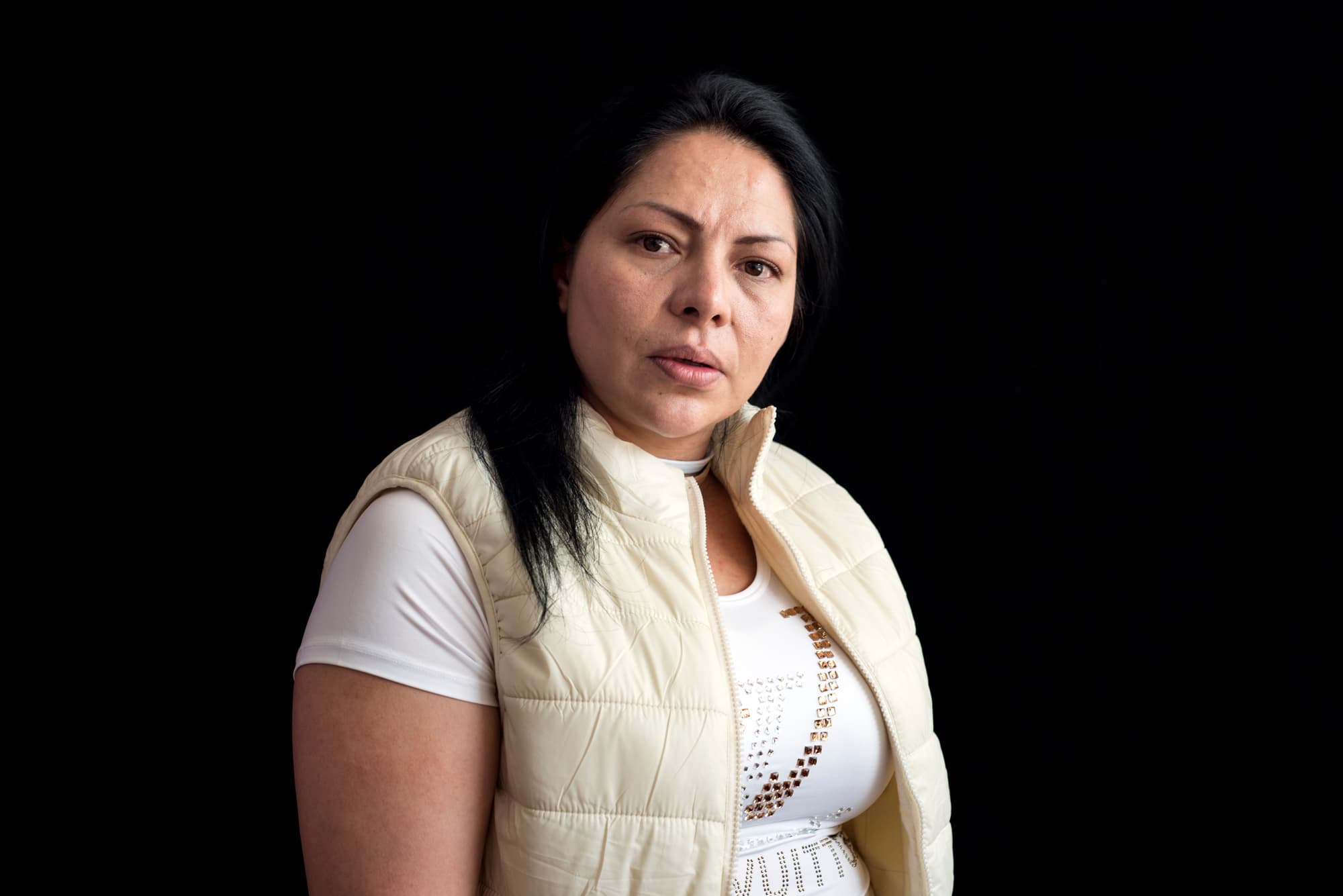 A portrait of inmate Norma Patricia Bustos Buendía in Mexico.