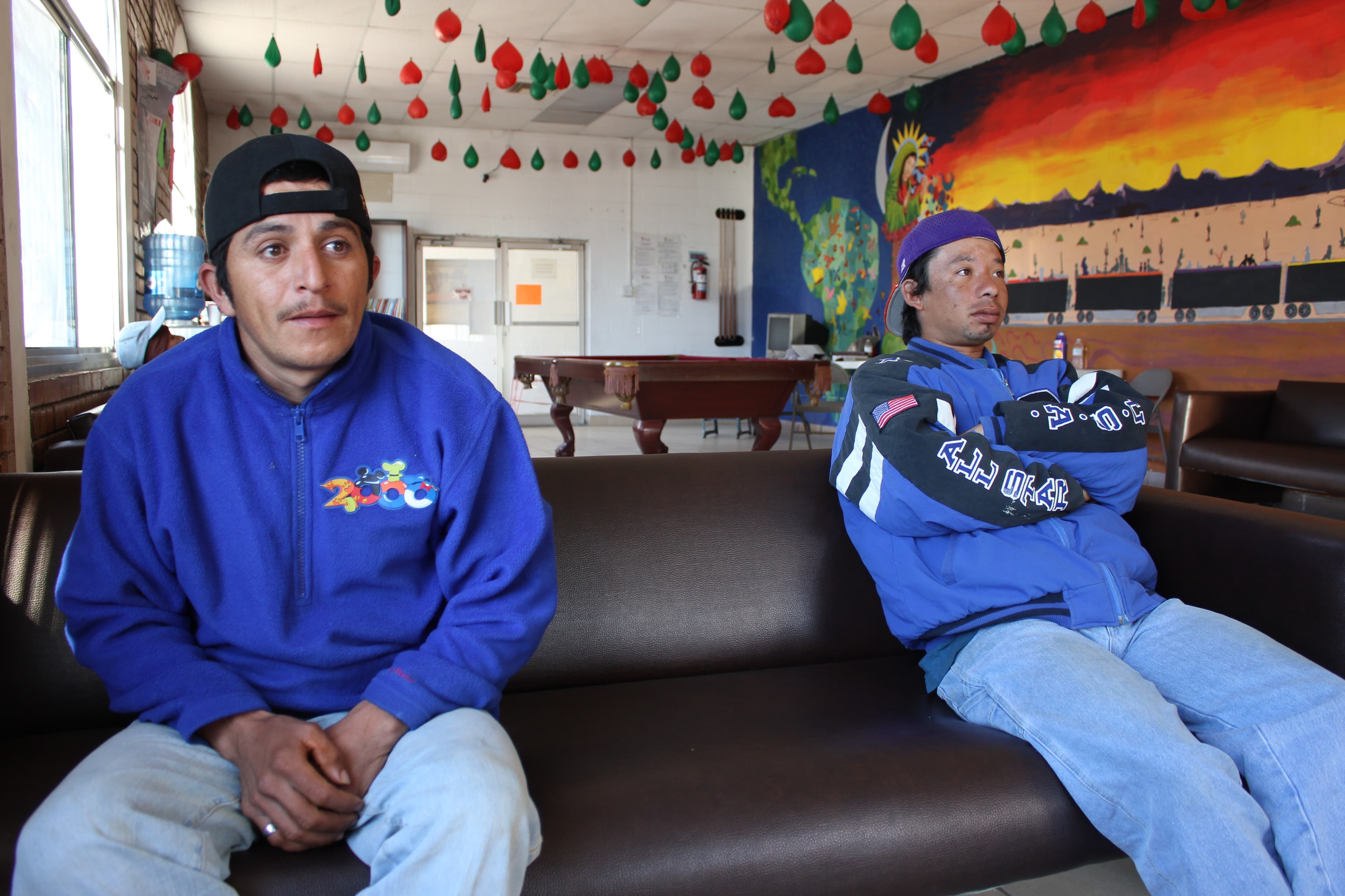 Vega at migrant shelter