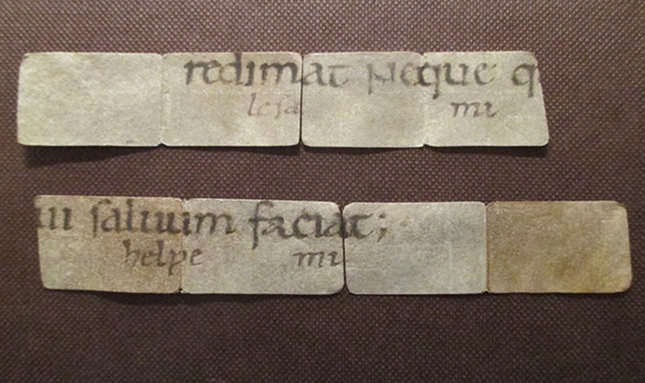 The oldest fragment of Old Frisian, ca. 1100-1125. It was sold by Sotheby’s in 2014 and bought by a private collector in Belgium.