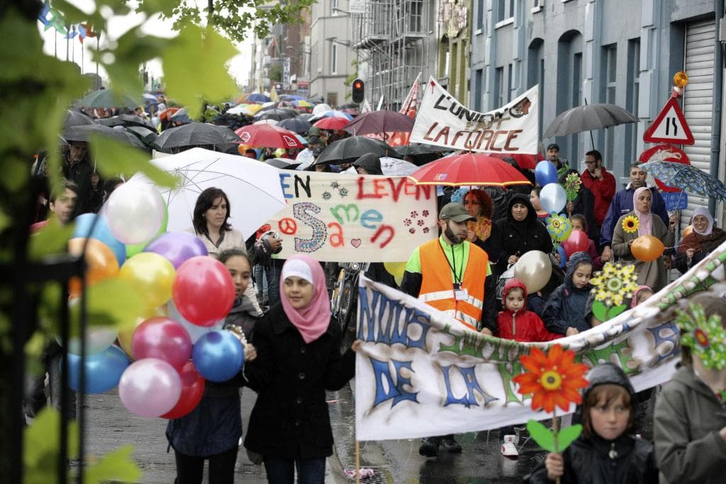 People take part in a 