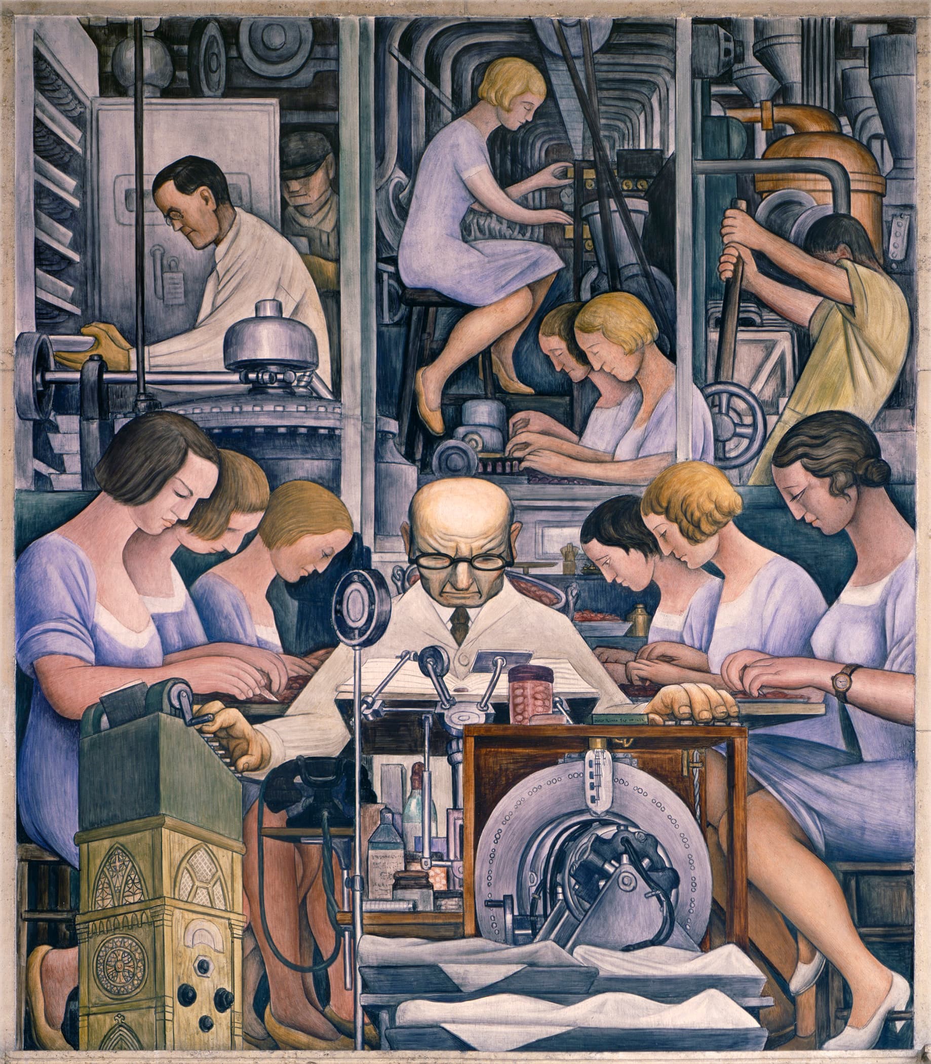 Detroit Industry, south wall (detail), Diego Rivera, 1932.