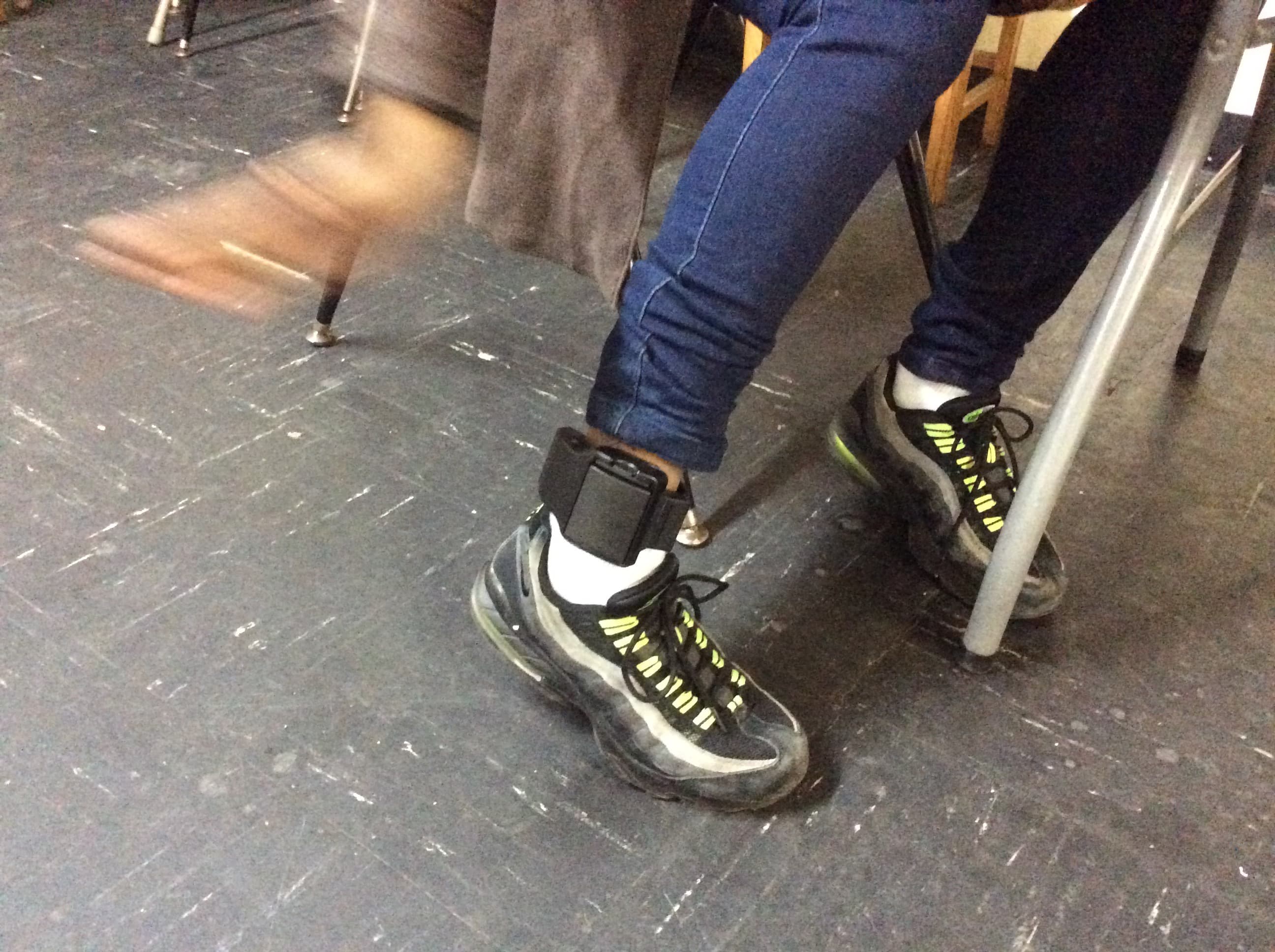 Julia's ankle monitor