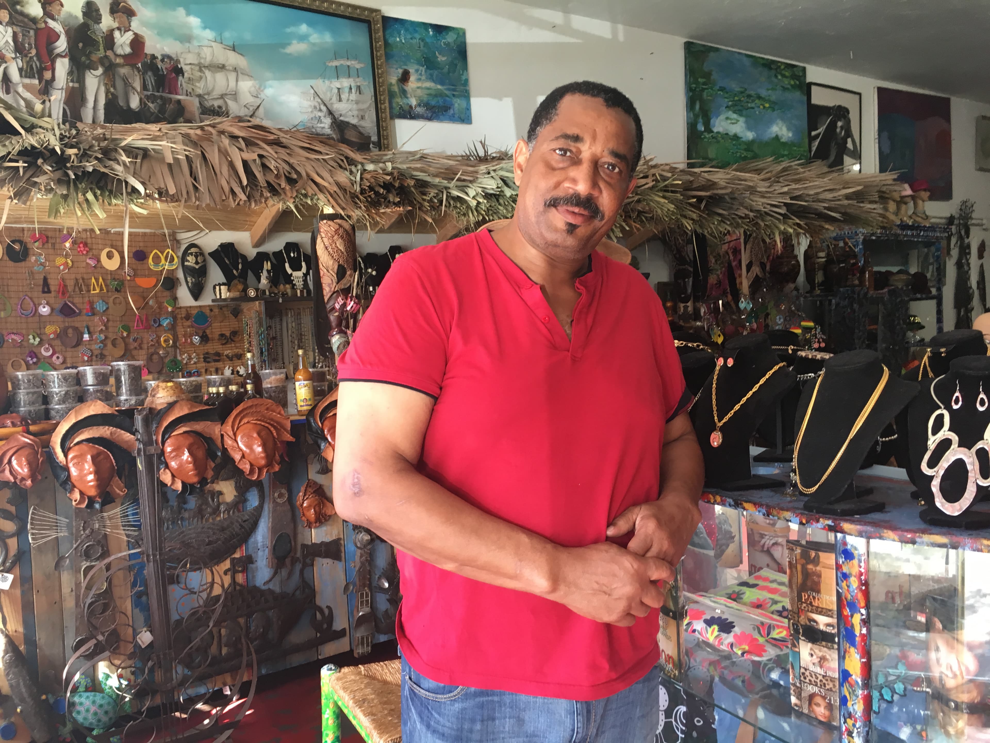 Schiller Sanon-Jules stands in a shop