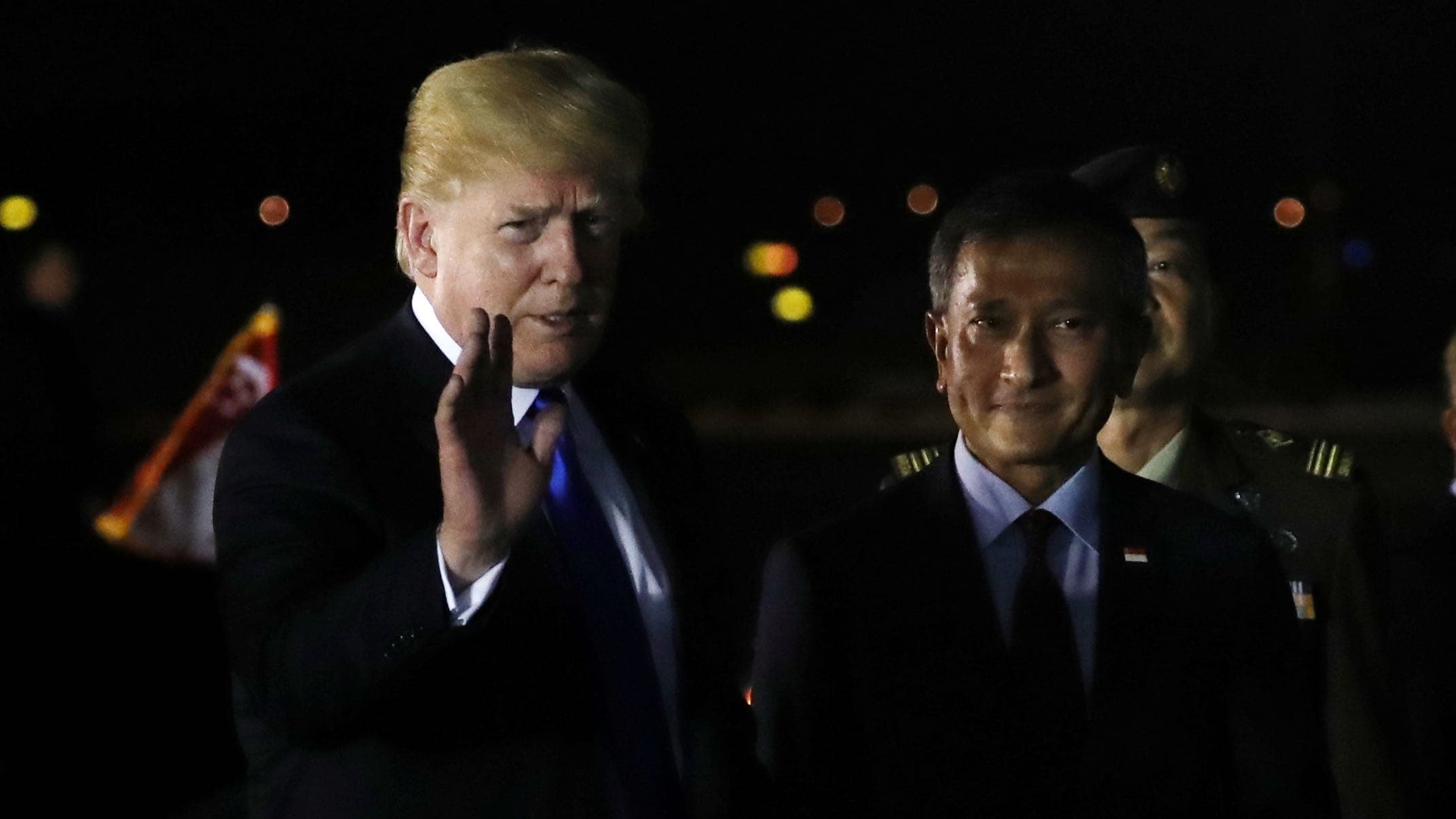 US President Donald Trump and Singapore's Foreign Minister Vivian Balakrishnan