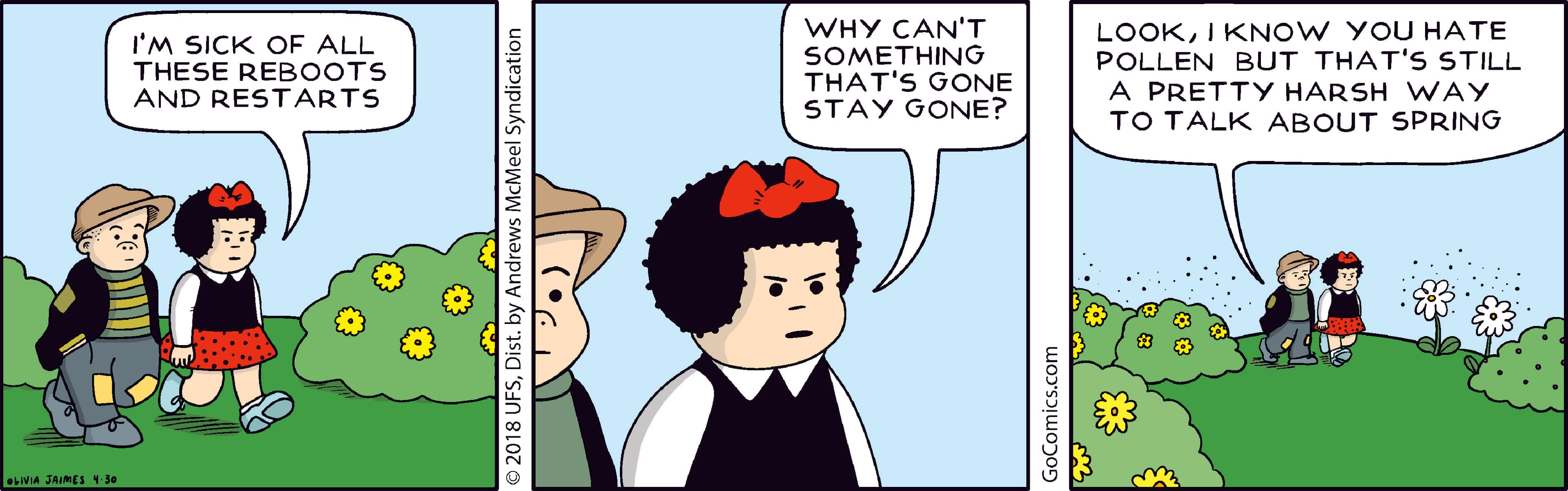 A “Nancy” comic by Olivia Jaimes.