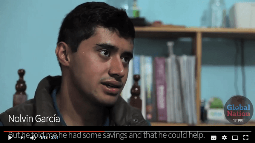 screenshot of video player with man talking