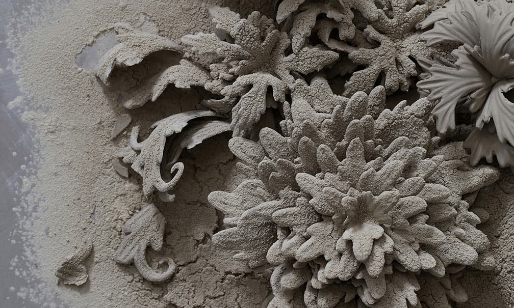 “Flora,” 2010. Detail from residency studio, Victoria & Albert Museum, 2010