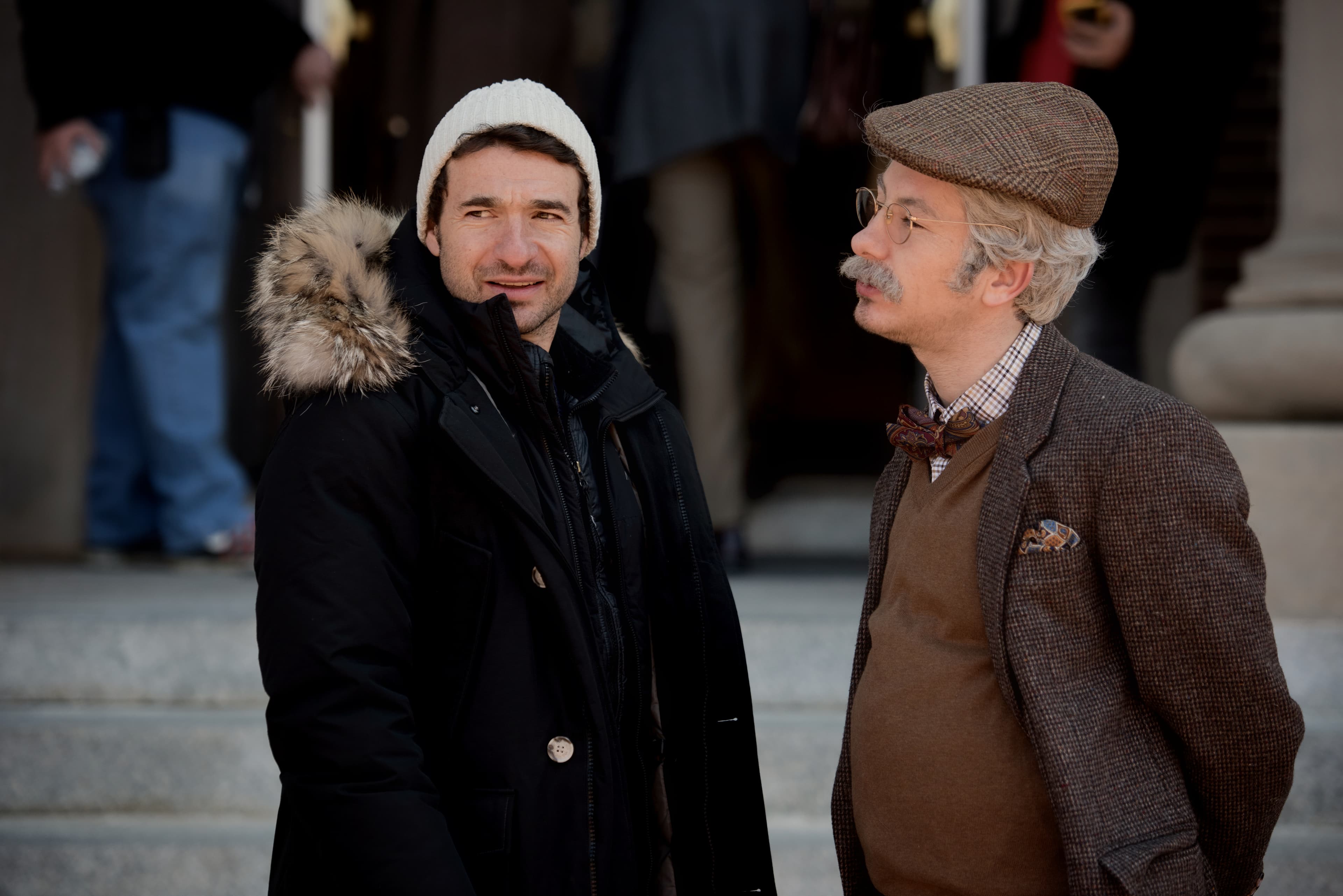 Director Bart Layton with Barry Keoghan as Spencer.