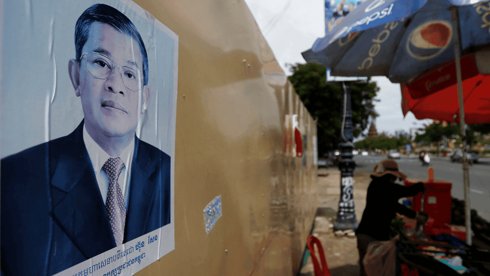 cambodia street scene before elections