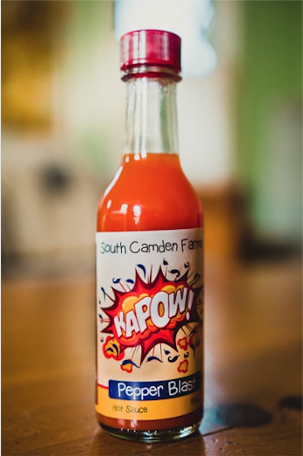 a bottle of kapow! hot sauce