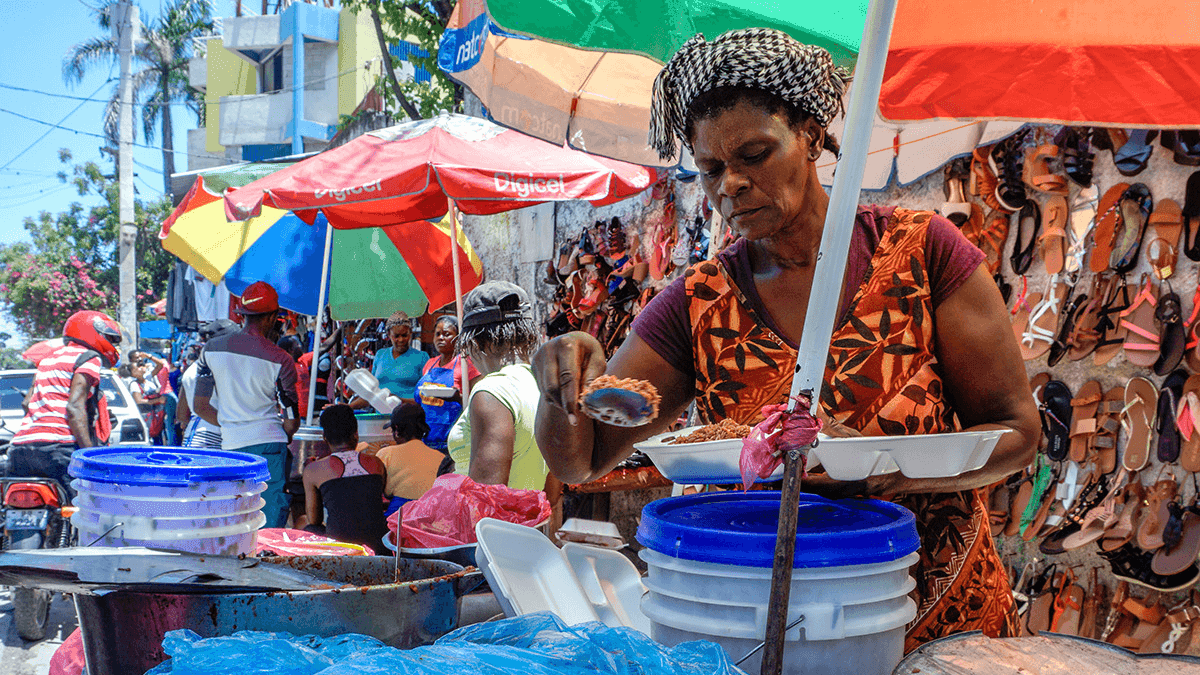 informal food stalls in haiti