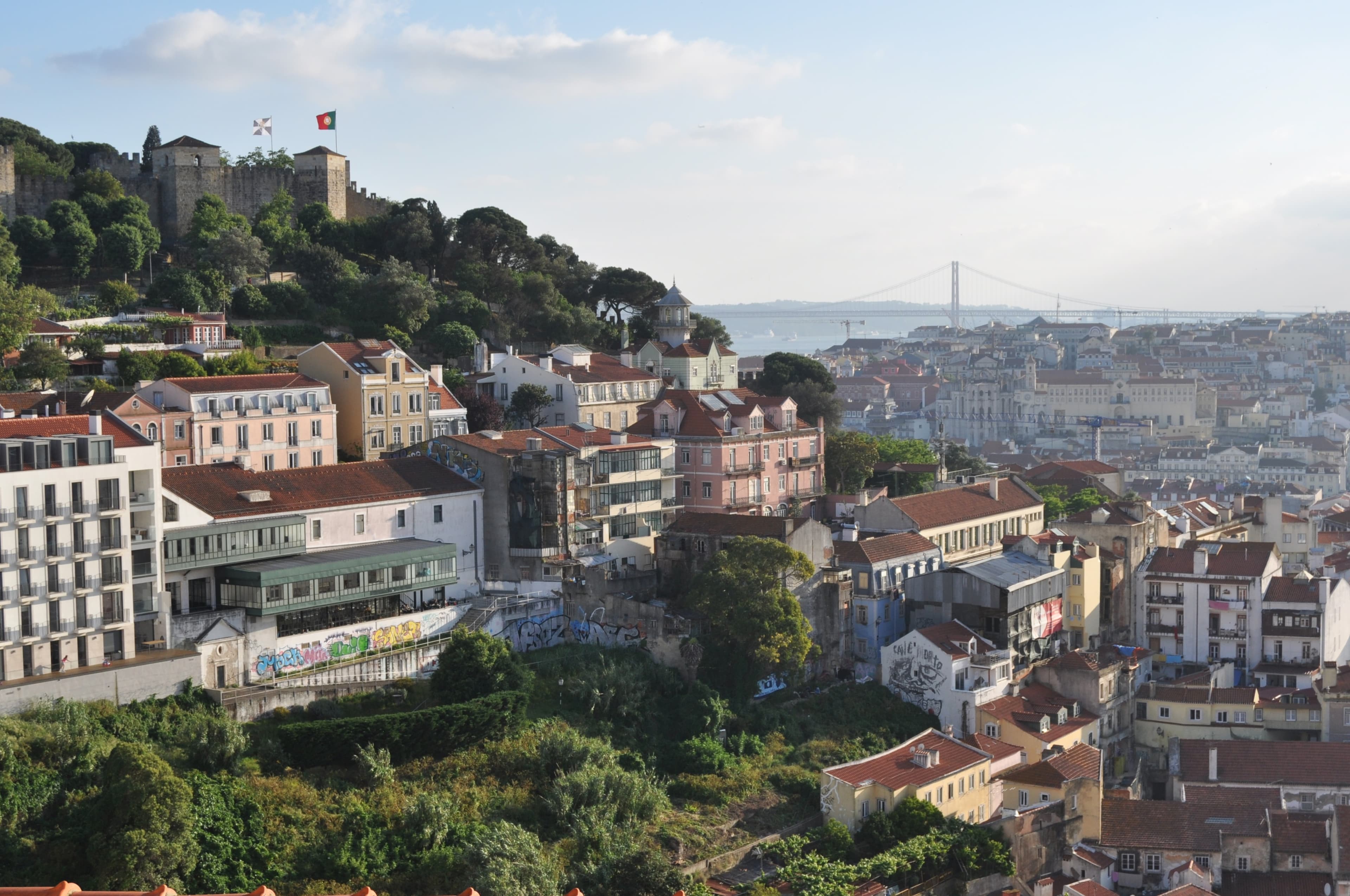 central Lisbon from a hill