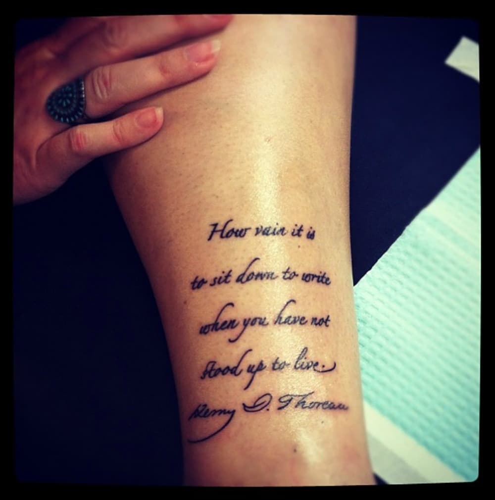 Henry David Thoreau tattoo