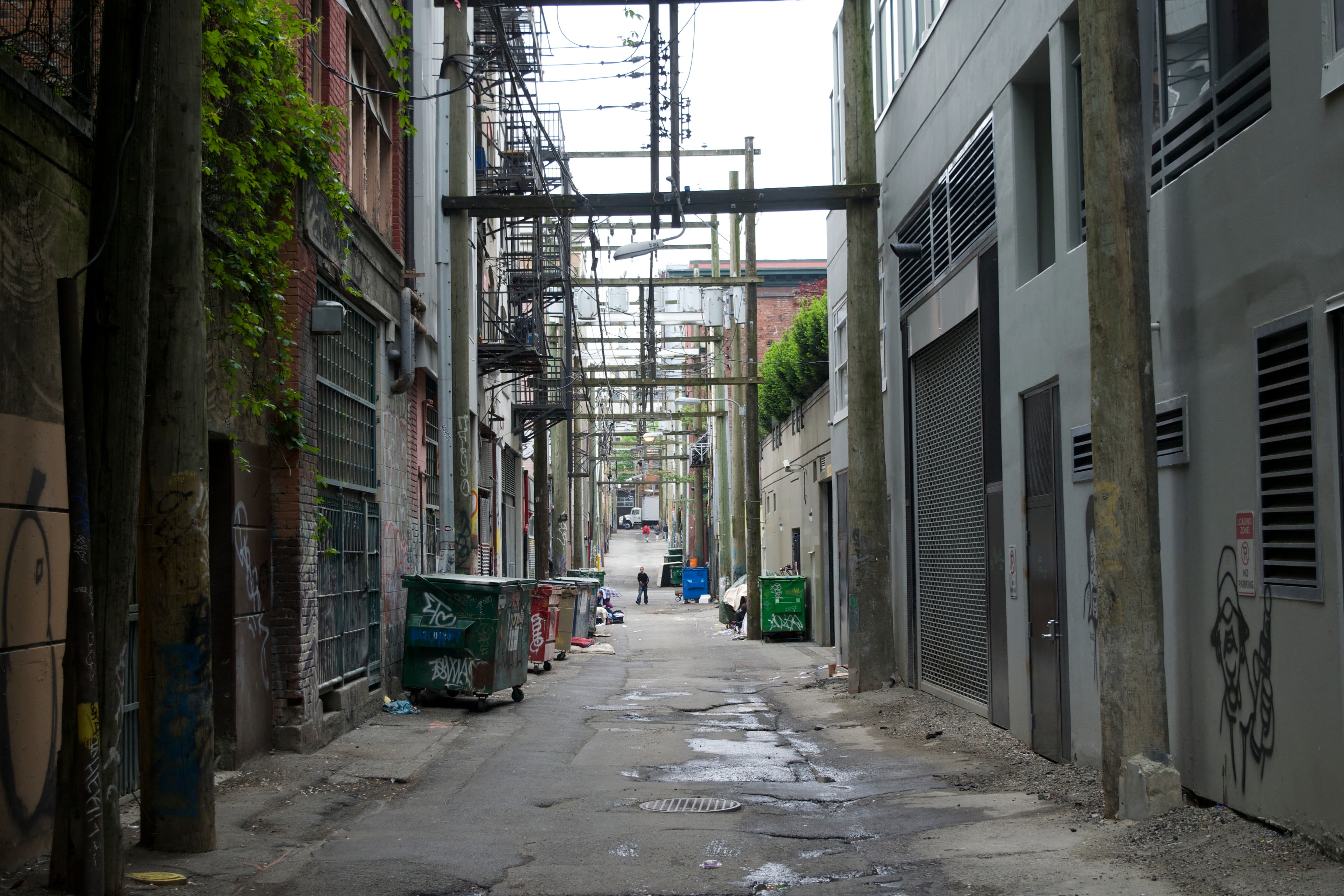 a long alleyway