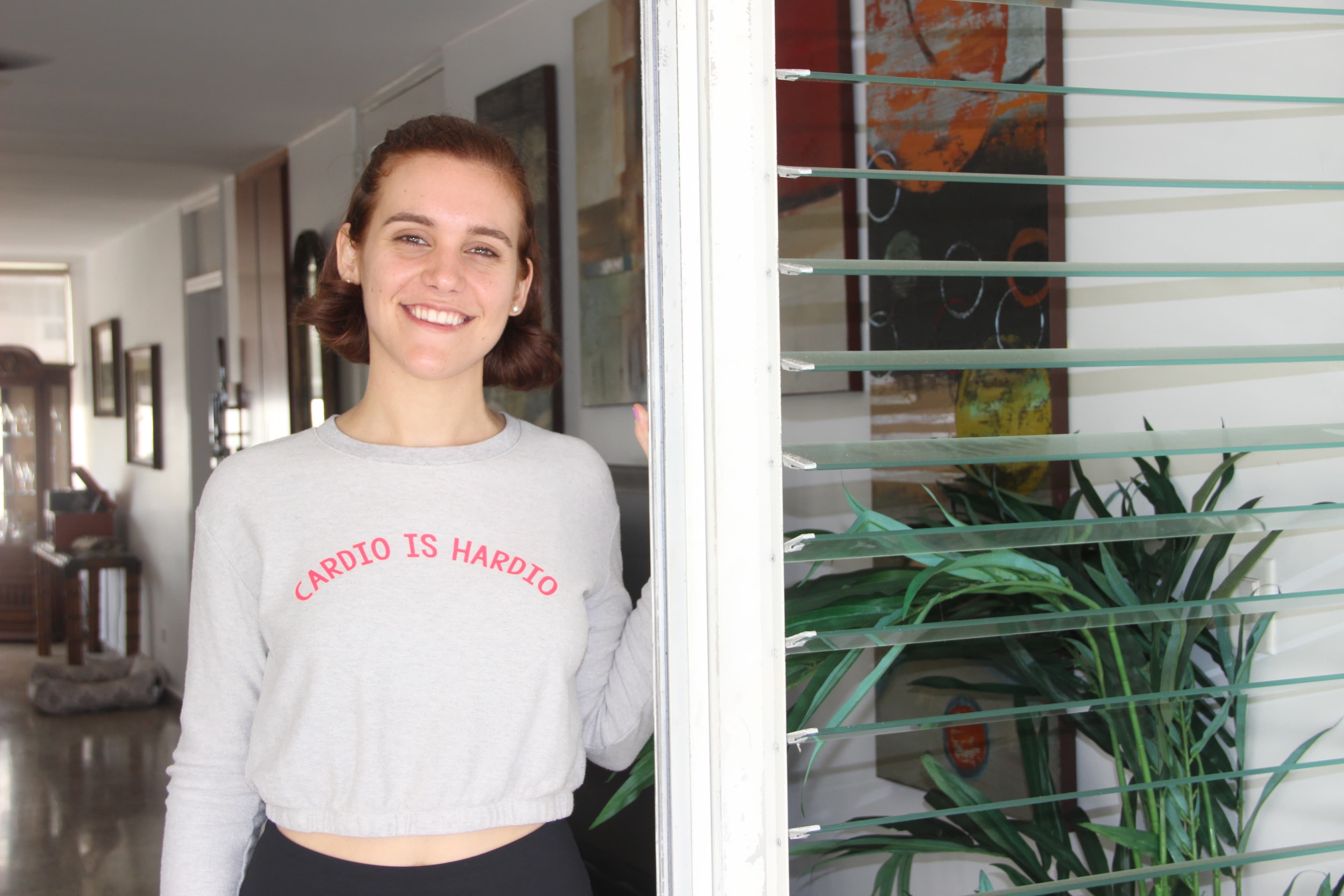Woman standing in doorway