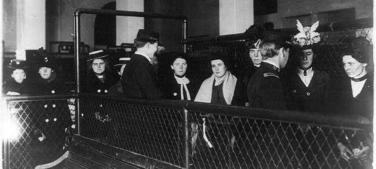 Immigrants on Ellis Island.