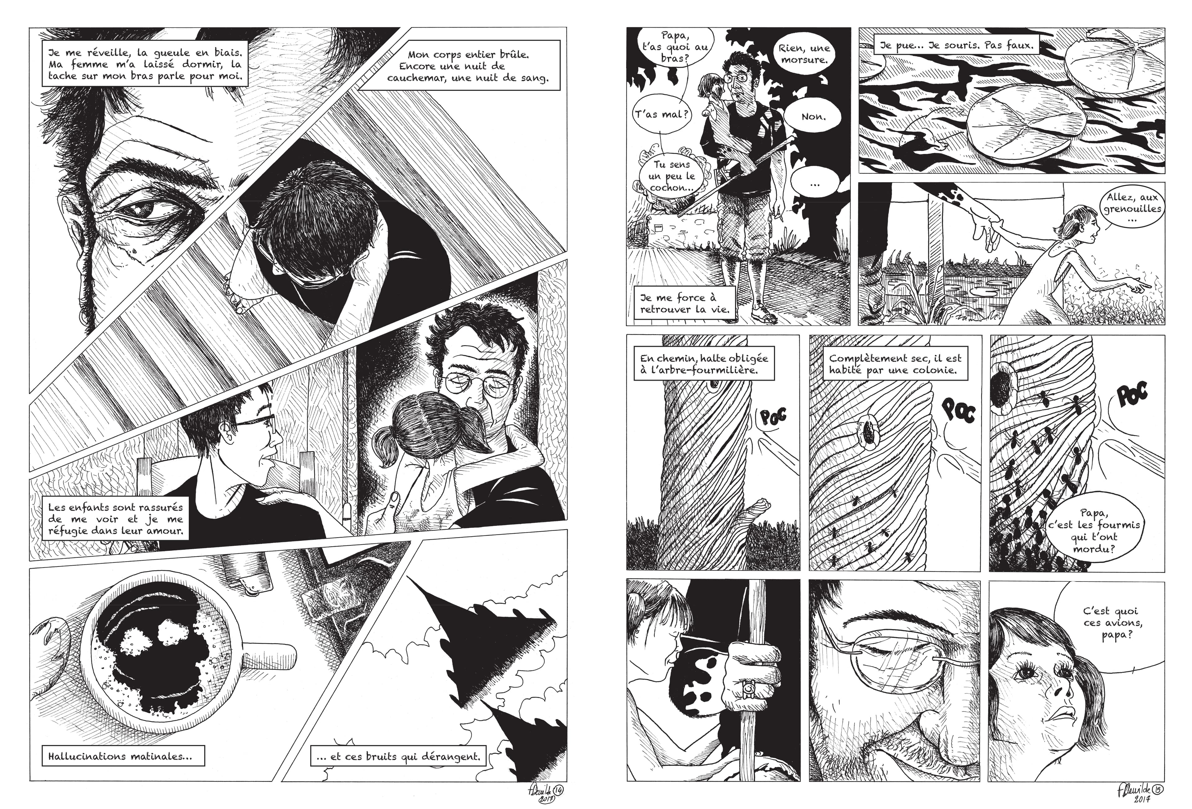 two panels from Fred Dewilde's new book, 