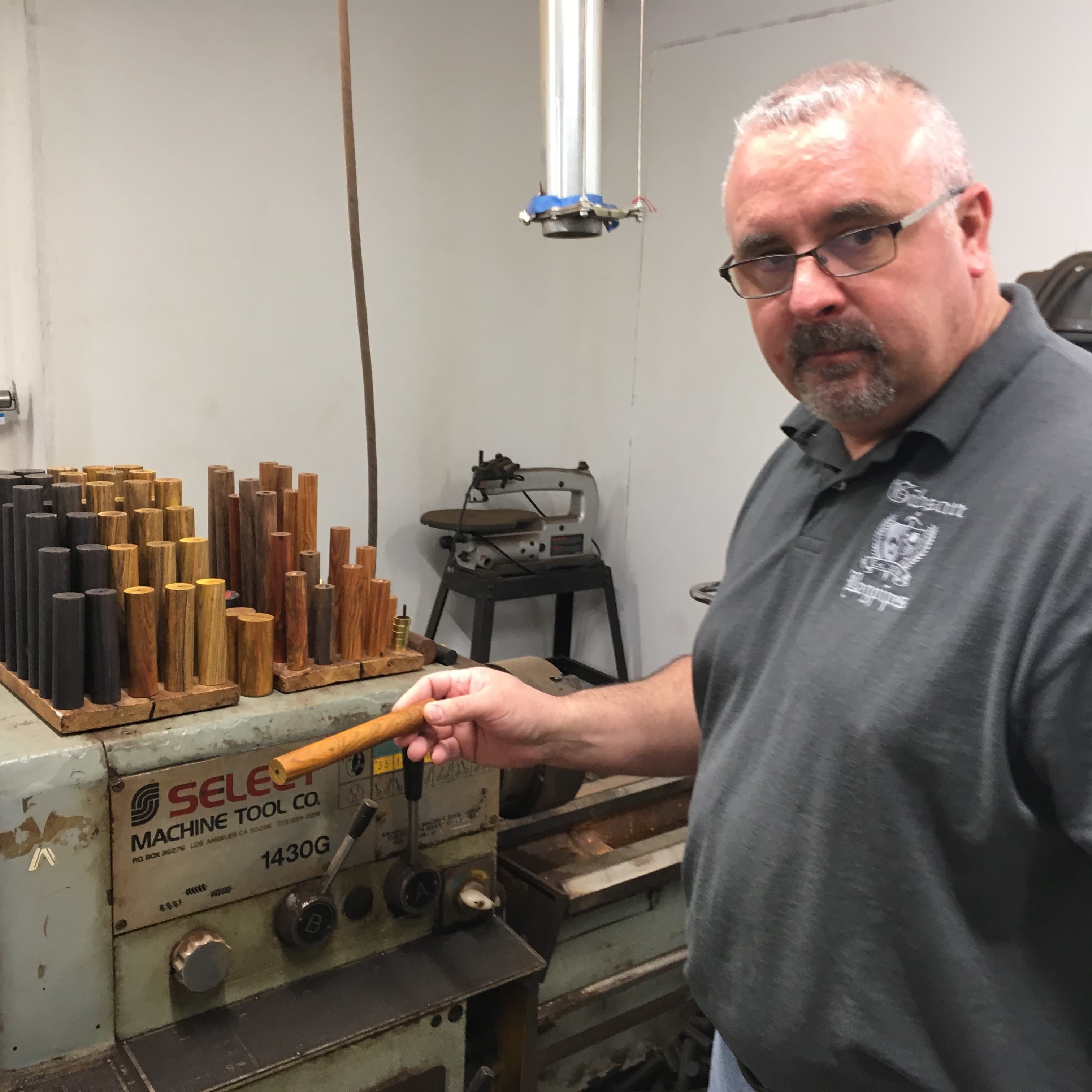 Richard Spaulding is operations manager of Gibson Bagpipes in Nashua