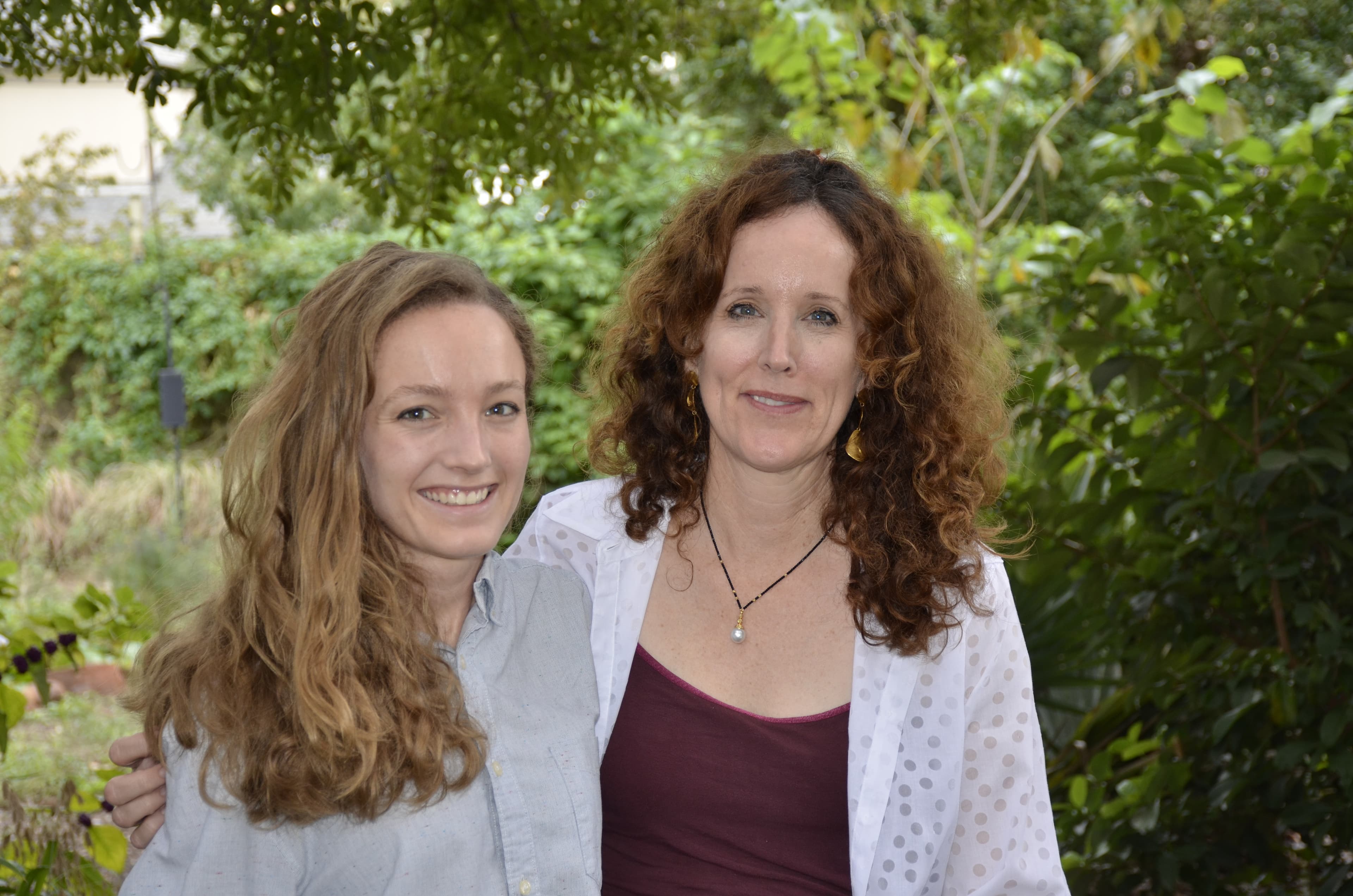 Sandy Spears, right, and her daughter Caroline Spears have been going door to door in the weeks leading up to the election, highlighting the climate stances of various politicians running for office in Texas.