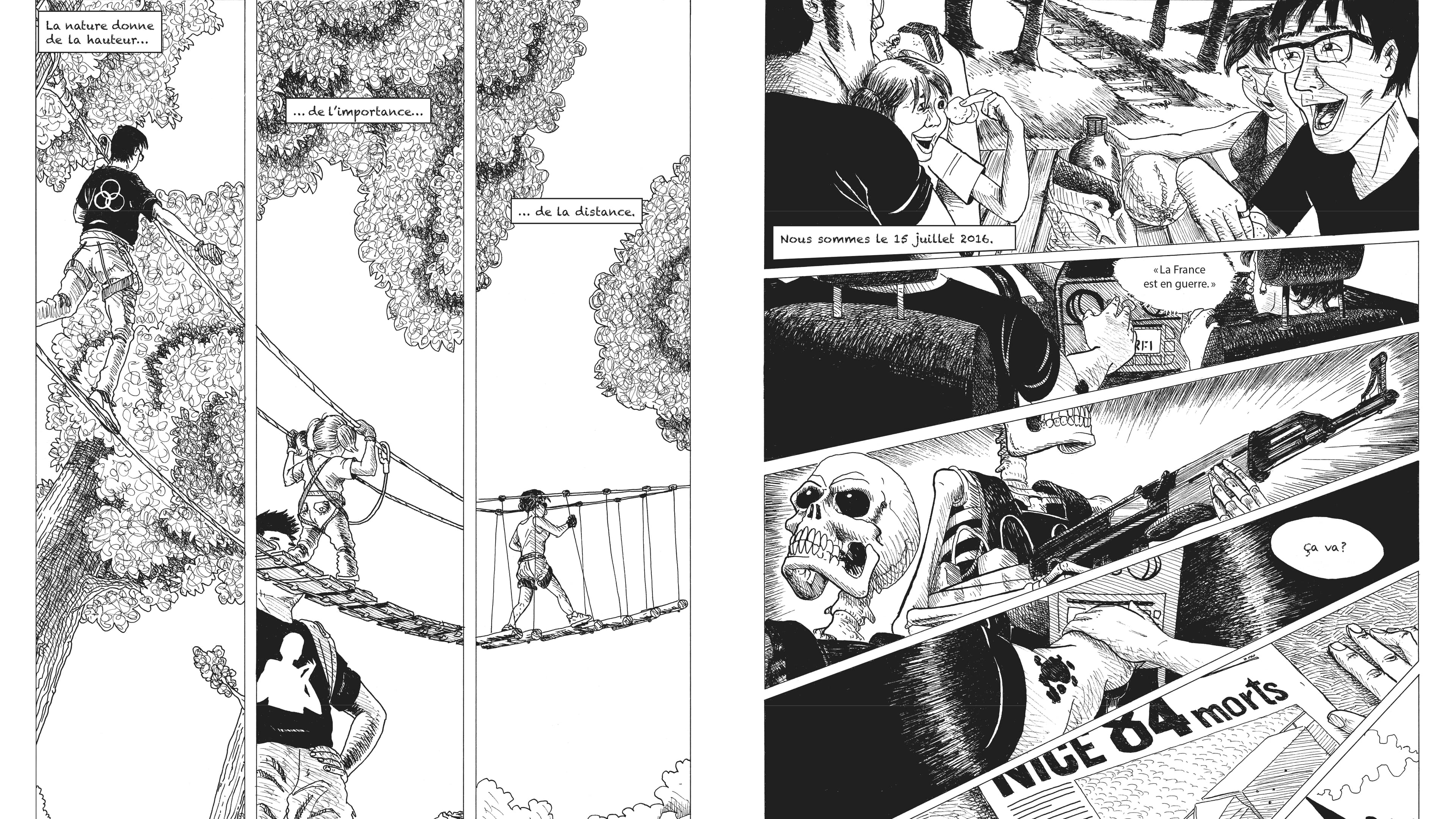 A page from Fred Dewilde's latest graphic novel