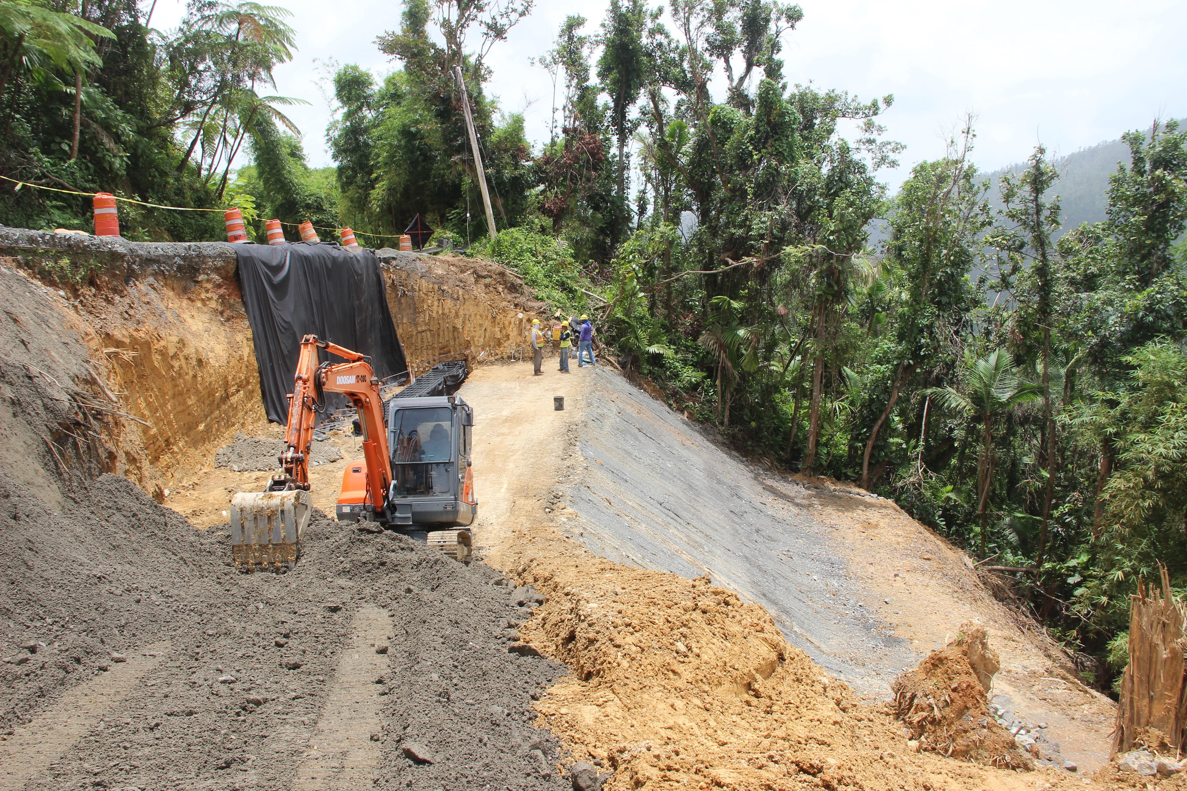 Rebuilding a landslide